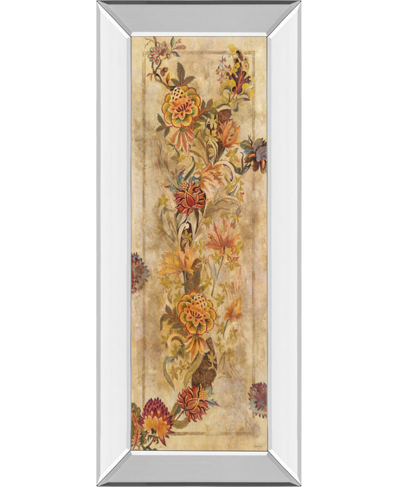 Fleur Delicate Il от Джорджи Картина на стене с принтом в зеркальной раме - 18 "x 42" Classy Art
