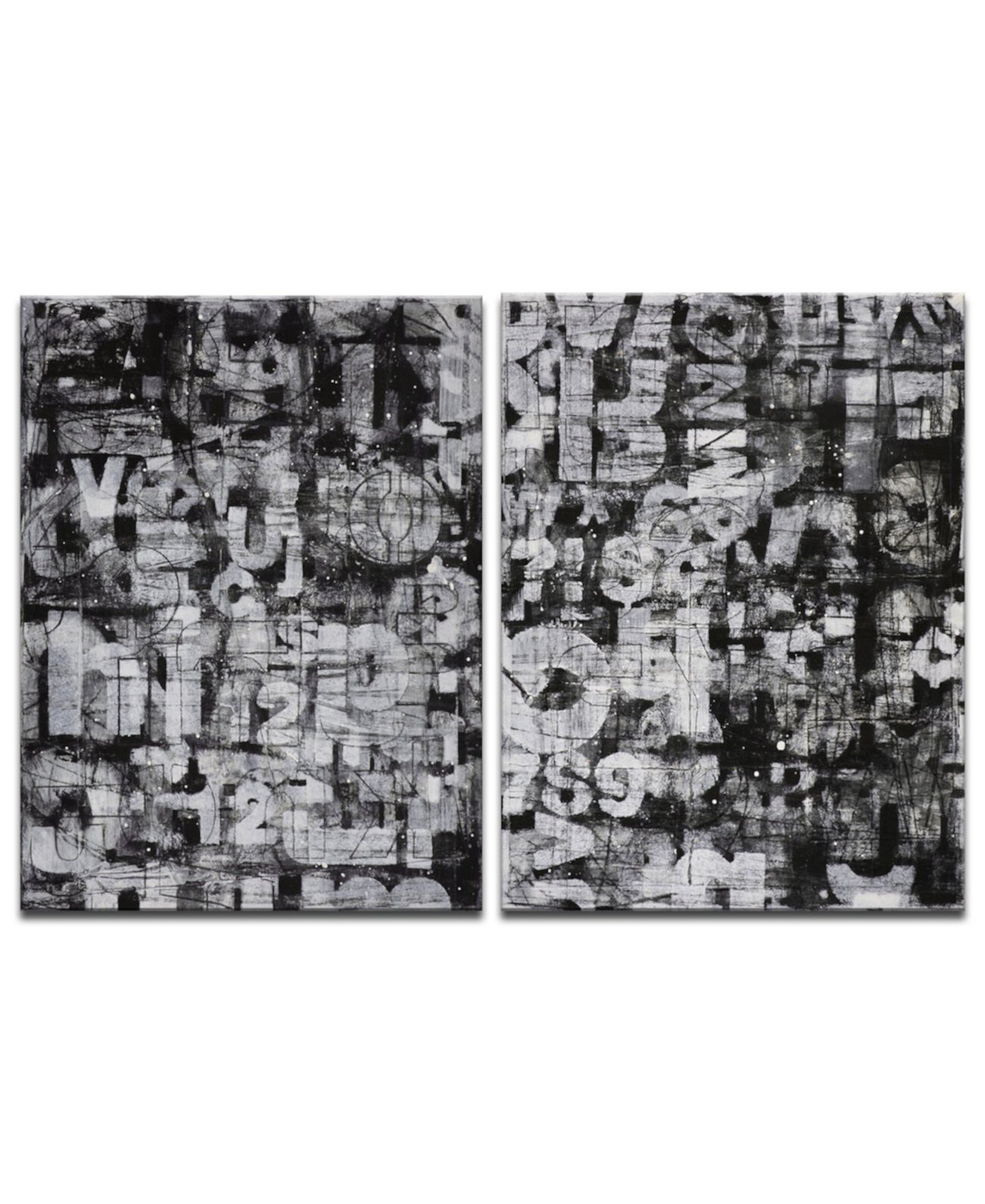 Набор абстрактных картин на холсте из 2 предметов Street Smart I / II, 30x20 дюймов Ready2HangArt