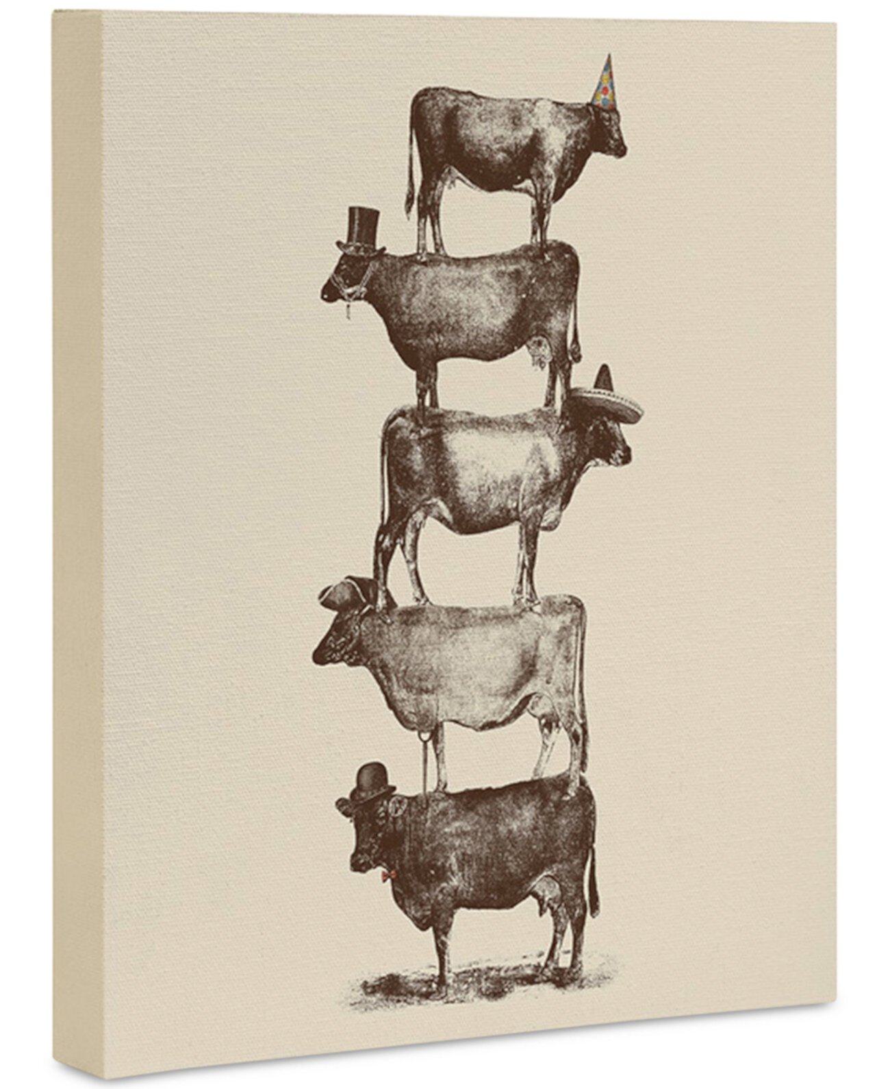 Холст Florent Bodart Cow Cow Nuts Art Canvas 24 x 30 дюймов Deny Designs