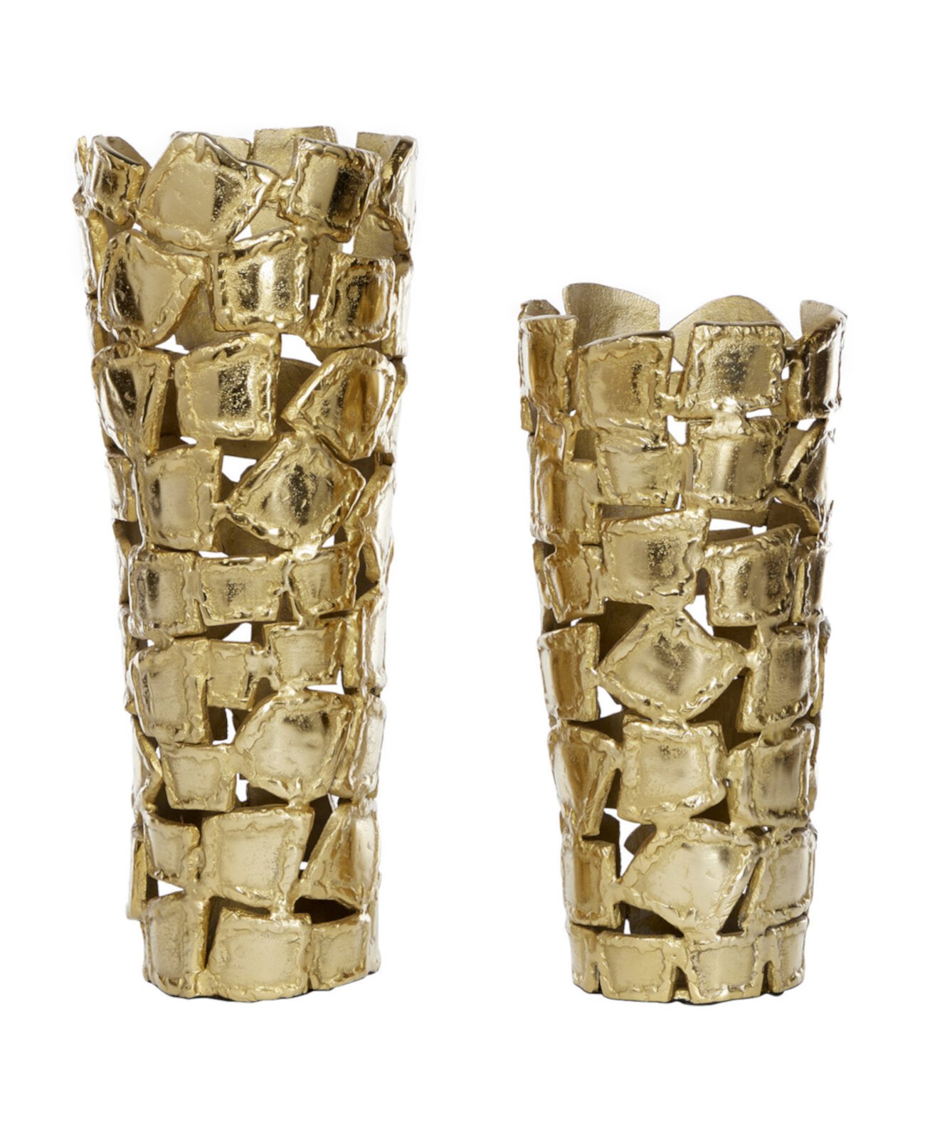 Коллекционный набор из 2 золотых алюминиевых современных ваз, 20 ", 17" Venus Williams