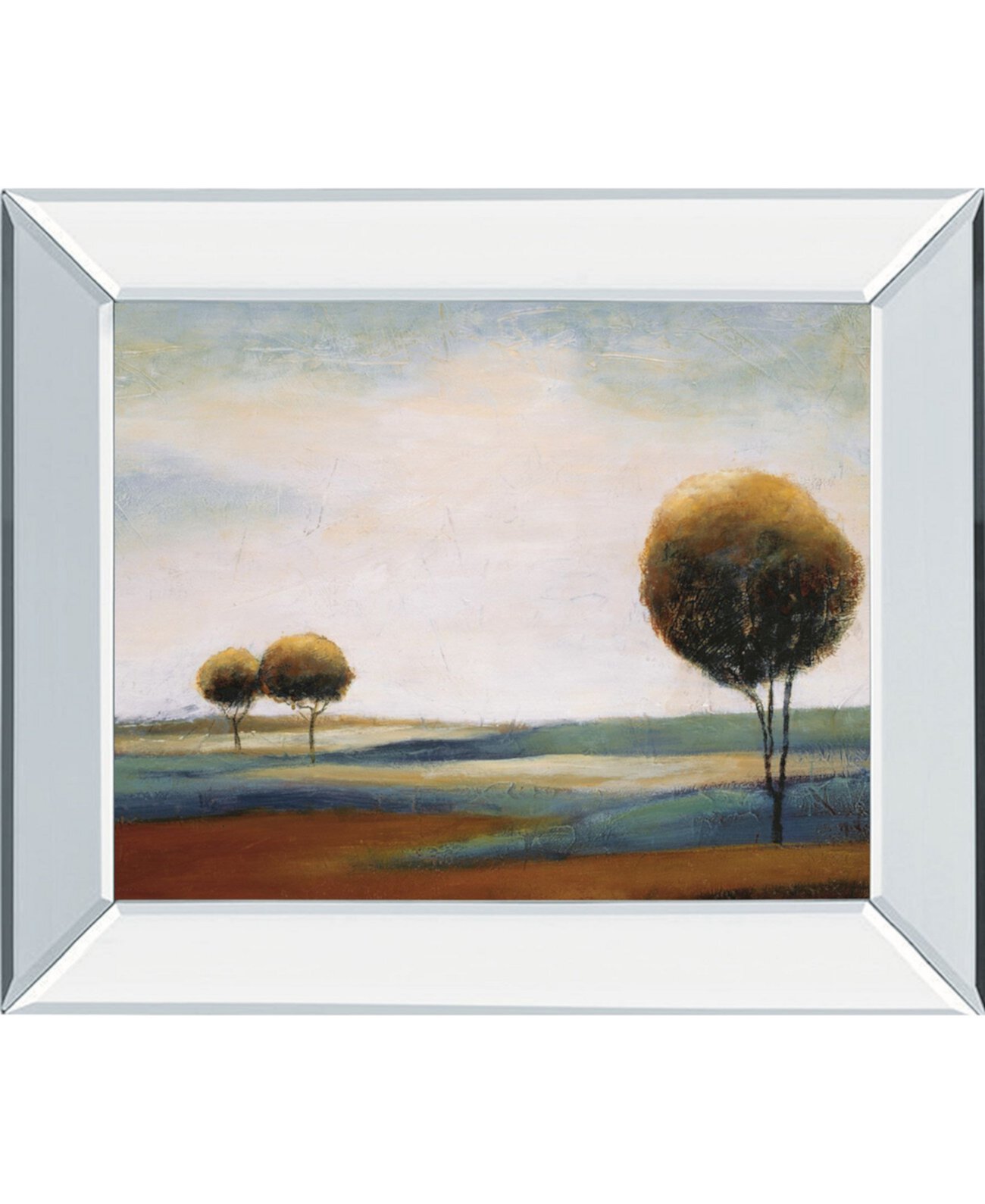 Спокойные равнины II, автор - Урсула Салеминк-Роос, настенная живопись с принтом в зеркальной раме, 22 "x 26" Classy Art