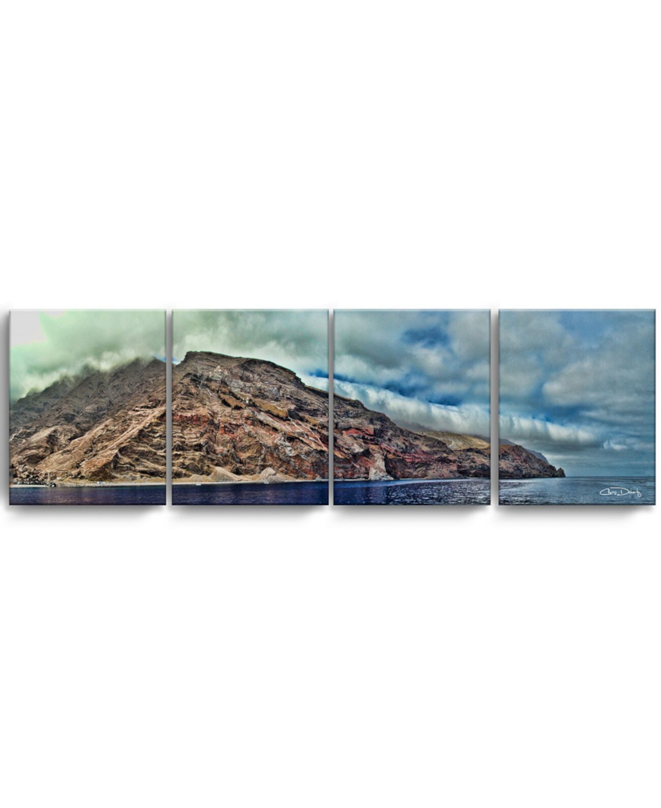 Набор для рисования на прибрежных стенах из 4 предметов на холсте на острове Гваделупа, 20 "x 64" Ready2HangArt