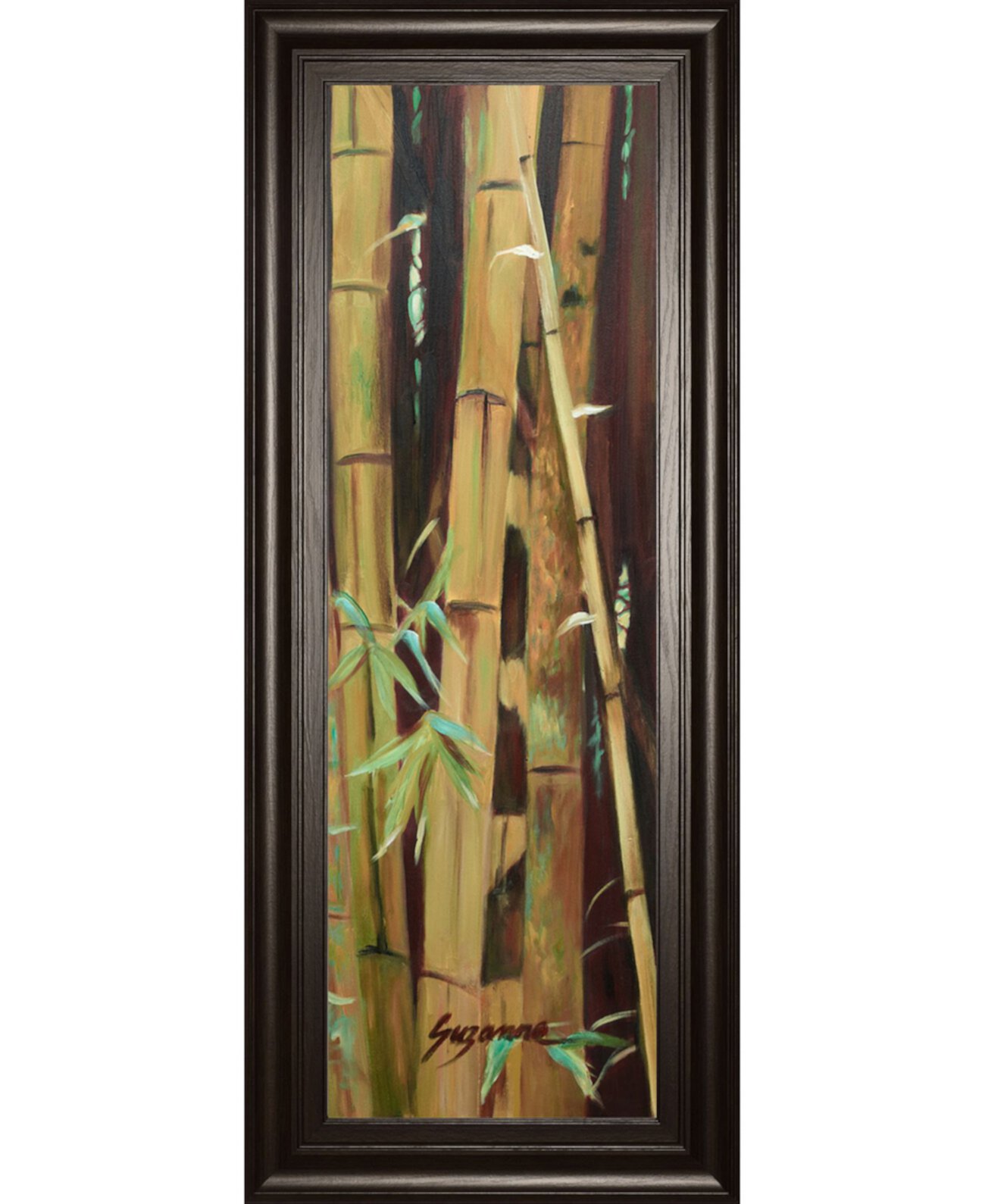 Бамбук Finale Il от Сюзанны Уилкинс, настенное искусство в рамке с принтом - 18 "x 42" Classy Art