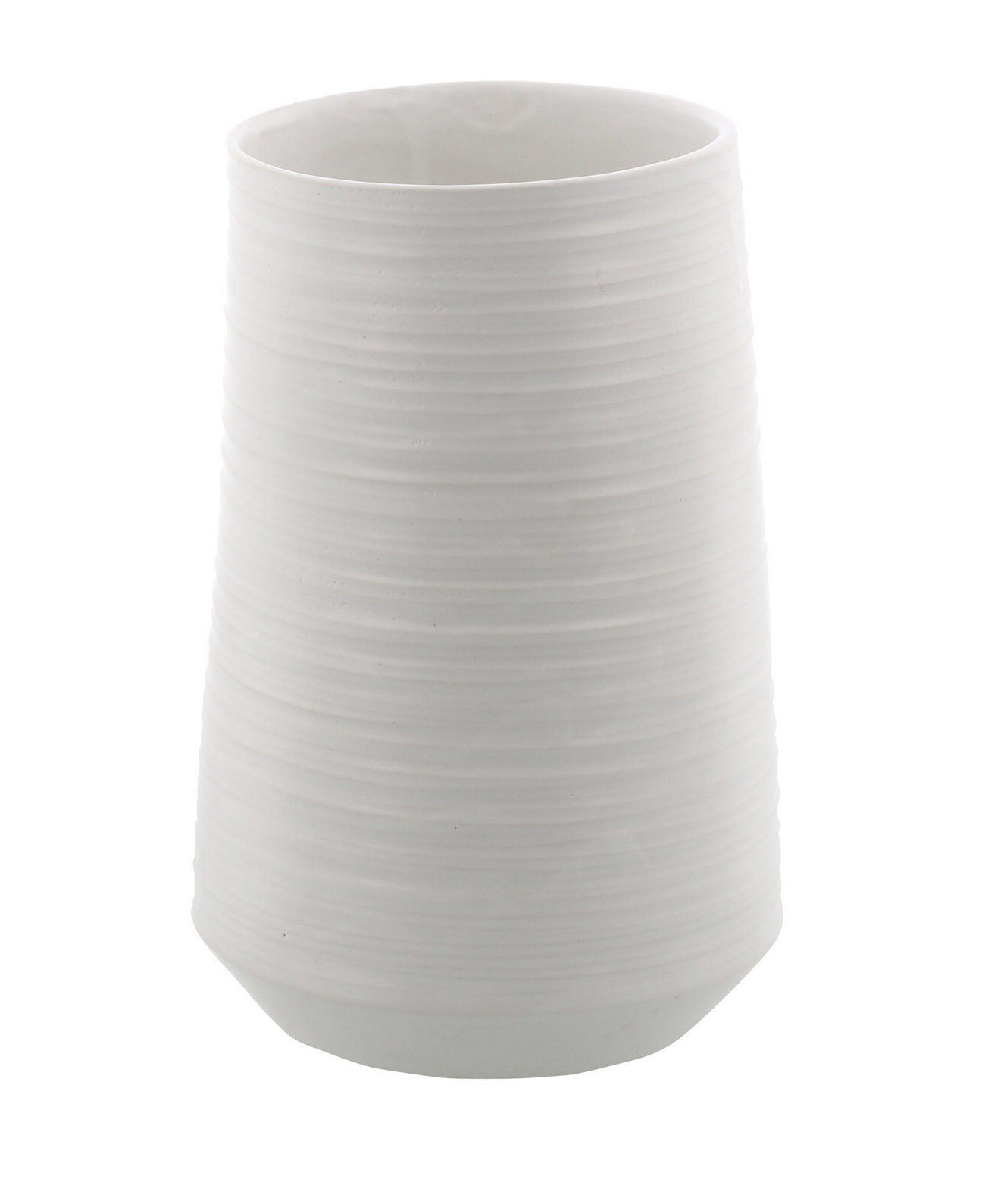 Высокая, широкая, круглая фарфоровая ваза с ребристой текстурой CosmoLiving