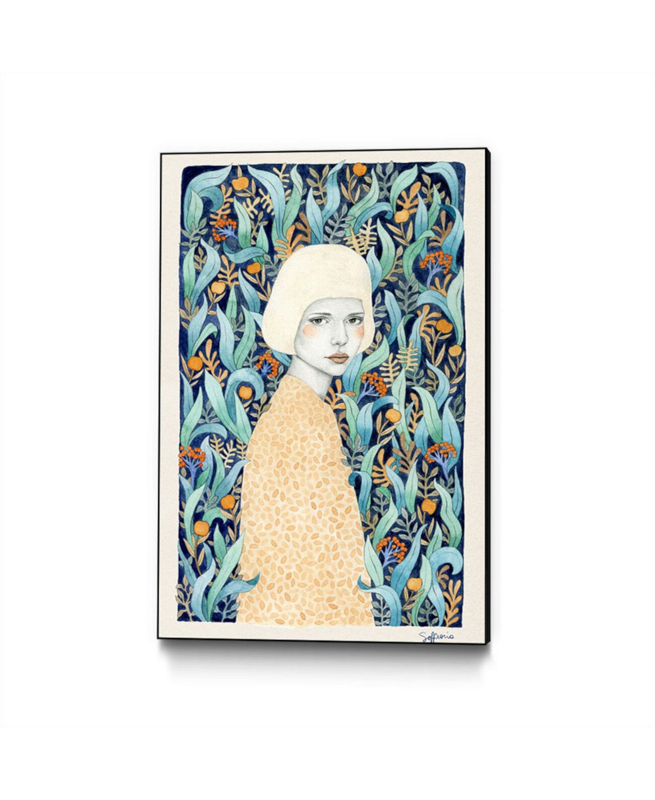 София Бонати Холст с художественным блоком Emilia в рамке 24 x 36 дюймов Eyes On Walls