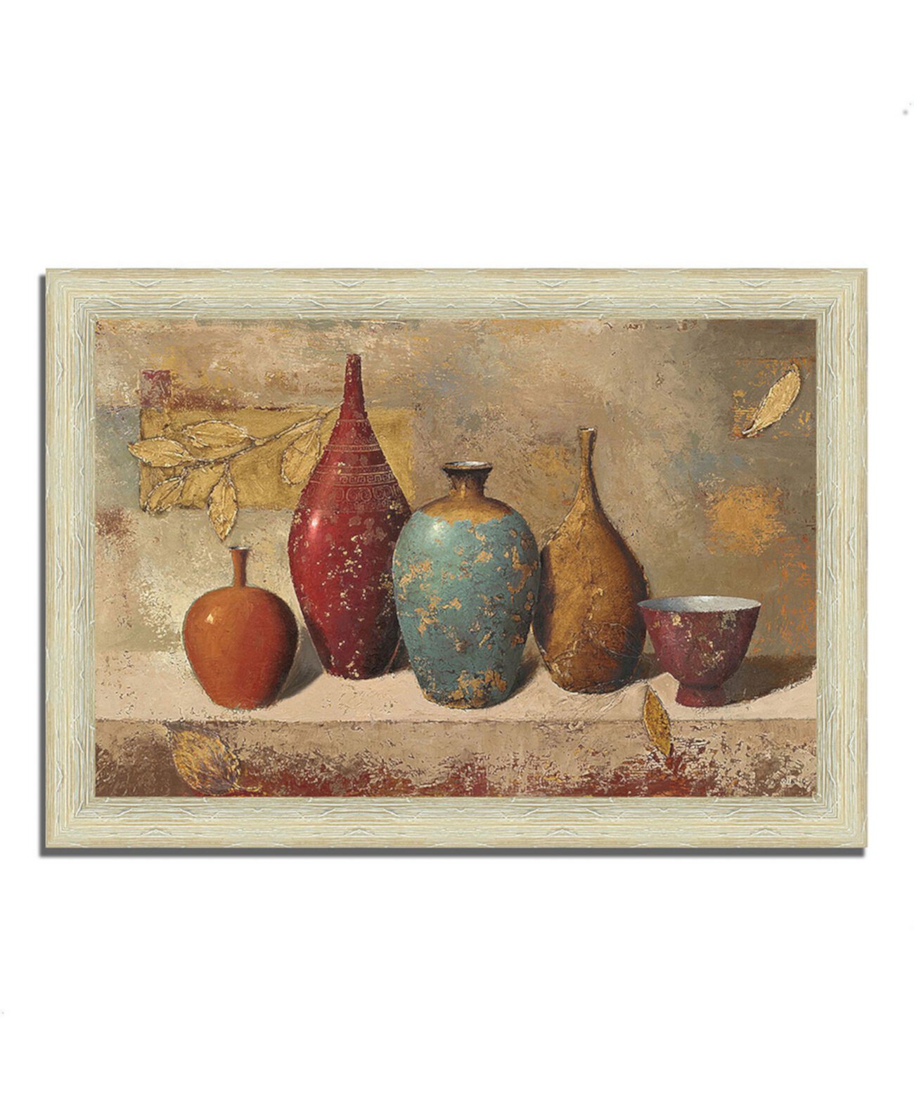 Листья и сосуды. Картина Джеймса Винса в рамке, 36 "x 26" Tangletown Fine Art