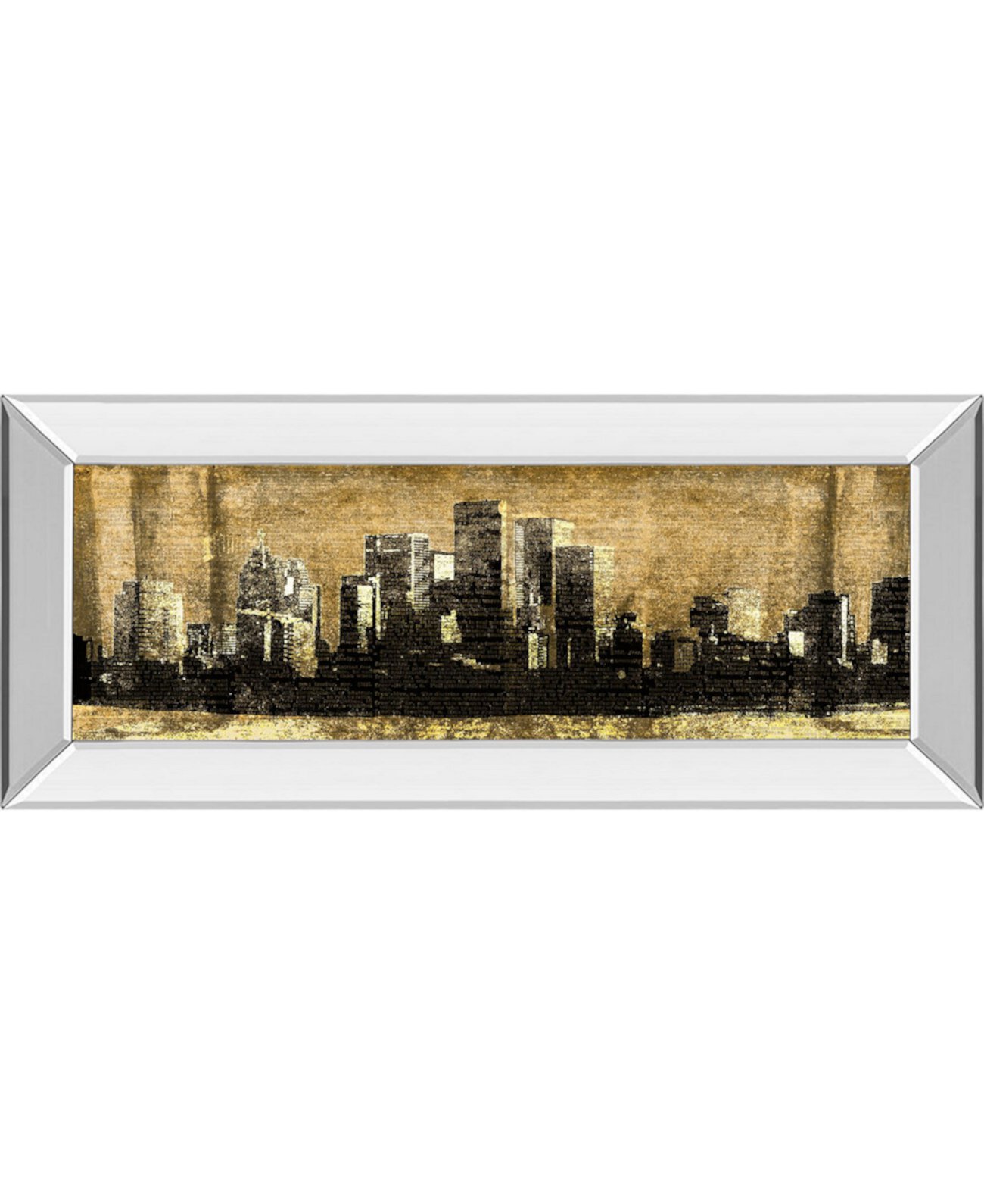 Определенный город Il от студии SD Graphic Print Wall Art в зеркальной раме - 18 "x 42" Classy Art