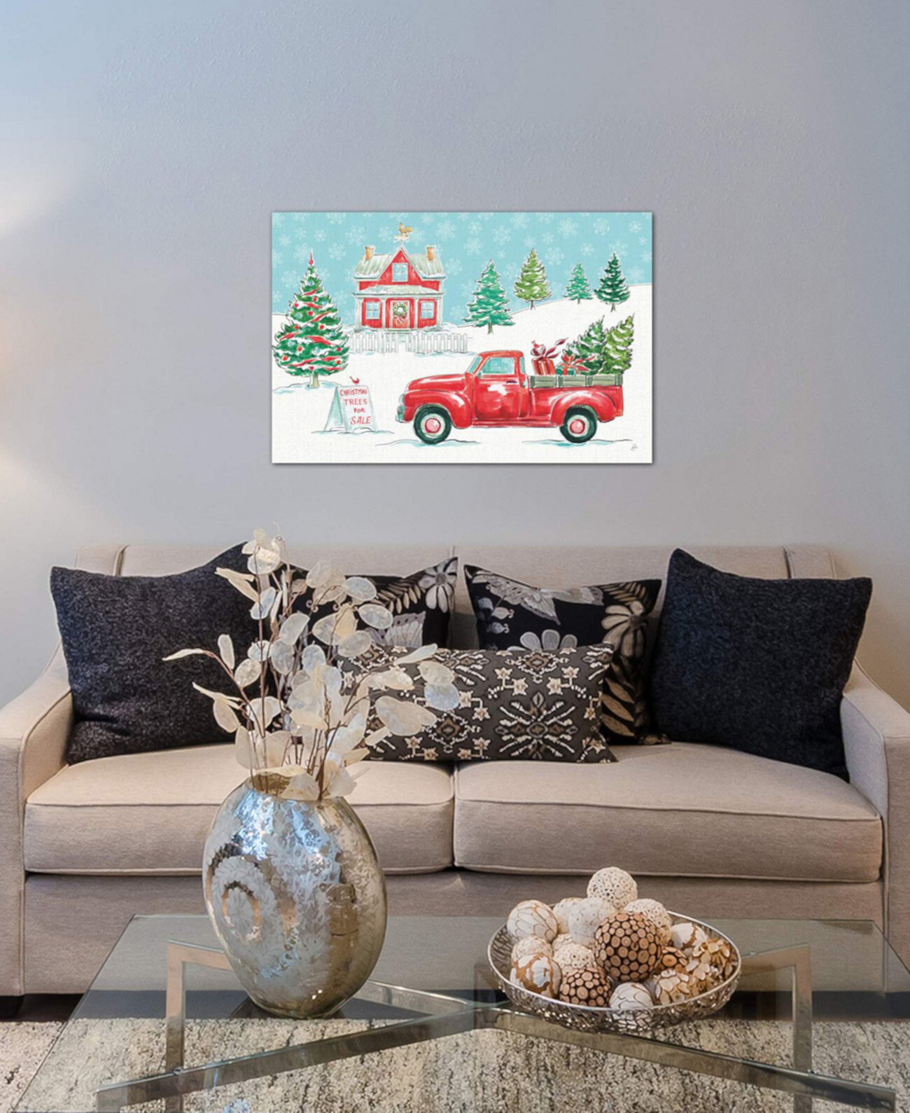 Картина Дафны Бриссонне «Рождество в деревне II» на холсте в упаковке (18 x 26 x 0,75) ICanvas