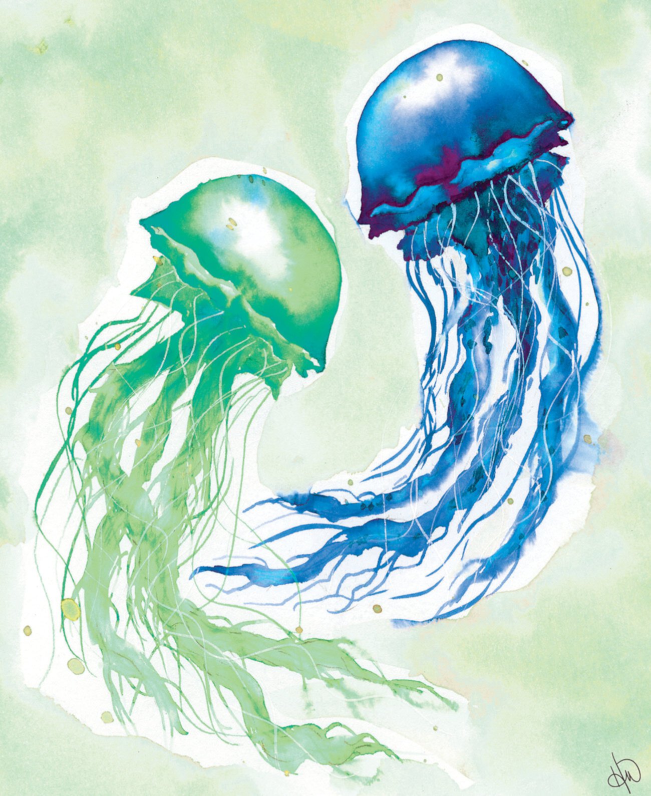 Картина "Танец медузы" 24 "X 36" Картина на холсте Creative Gallery