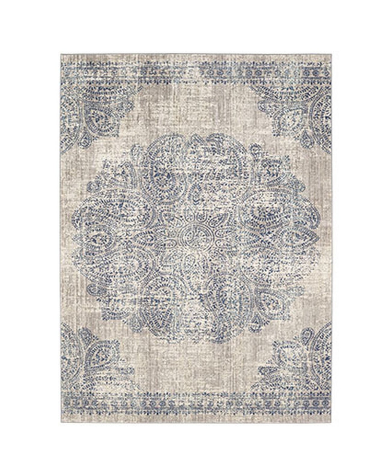 Expressions Dharma Medallion Indigo 5'3" x 7'10" Area Rug Scott Living