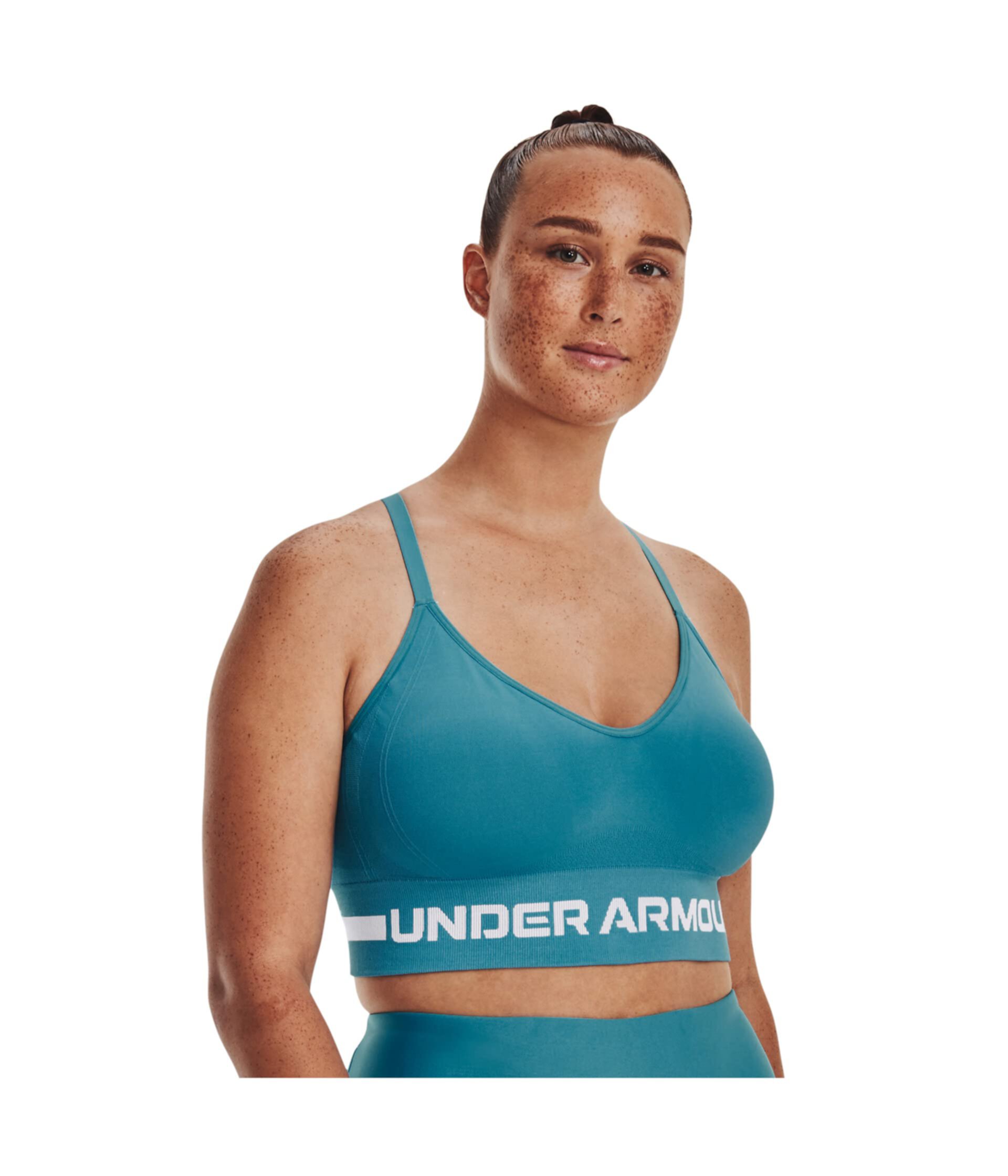 Бра Seamless Low Long от Under Armour с удобной поддержкой и технологией HeatGear для низкой активности Under Armour