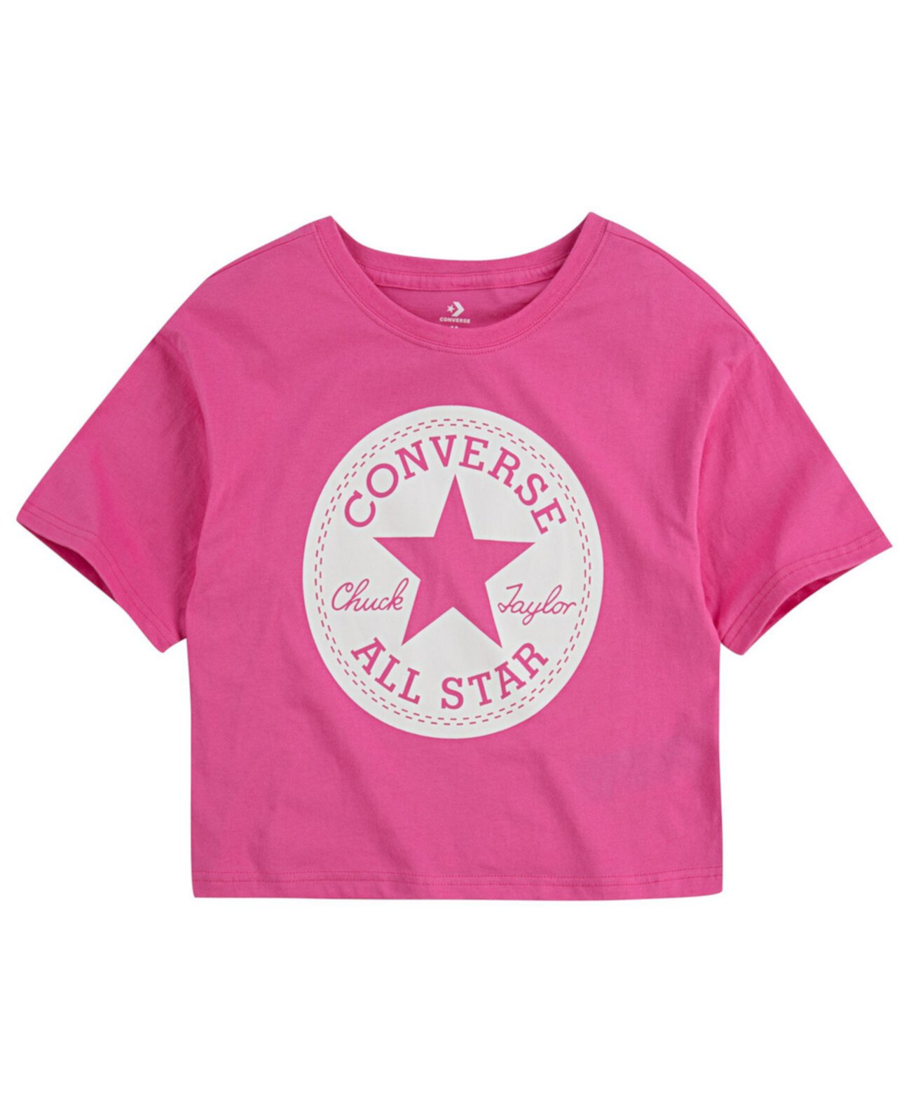 Хлопковая футболка с логотипом для девочек Big Girls Converse