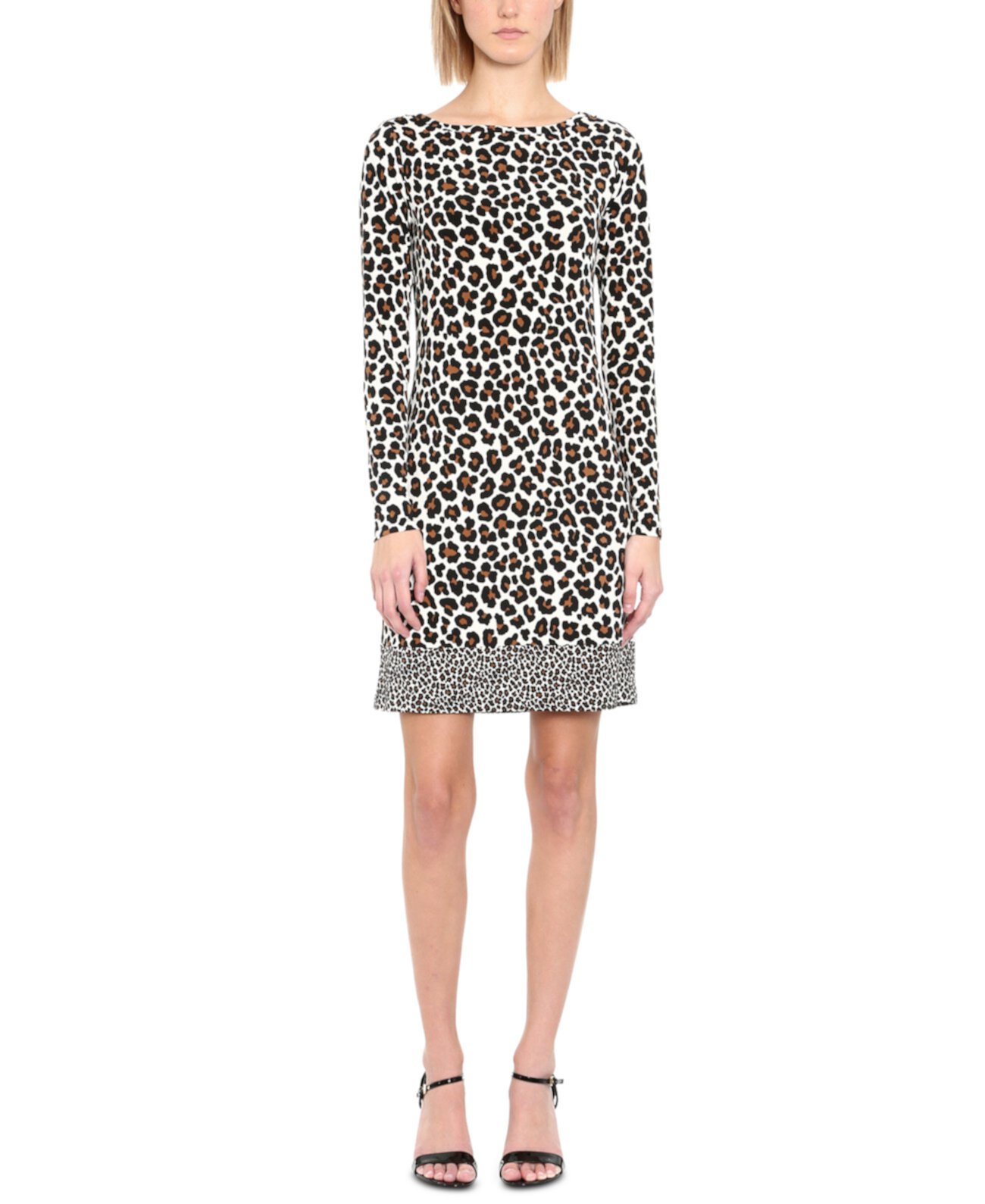 Plus Size Leopard-Print Shift Dress Michael Kors