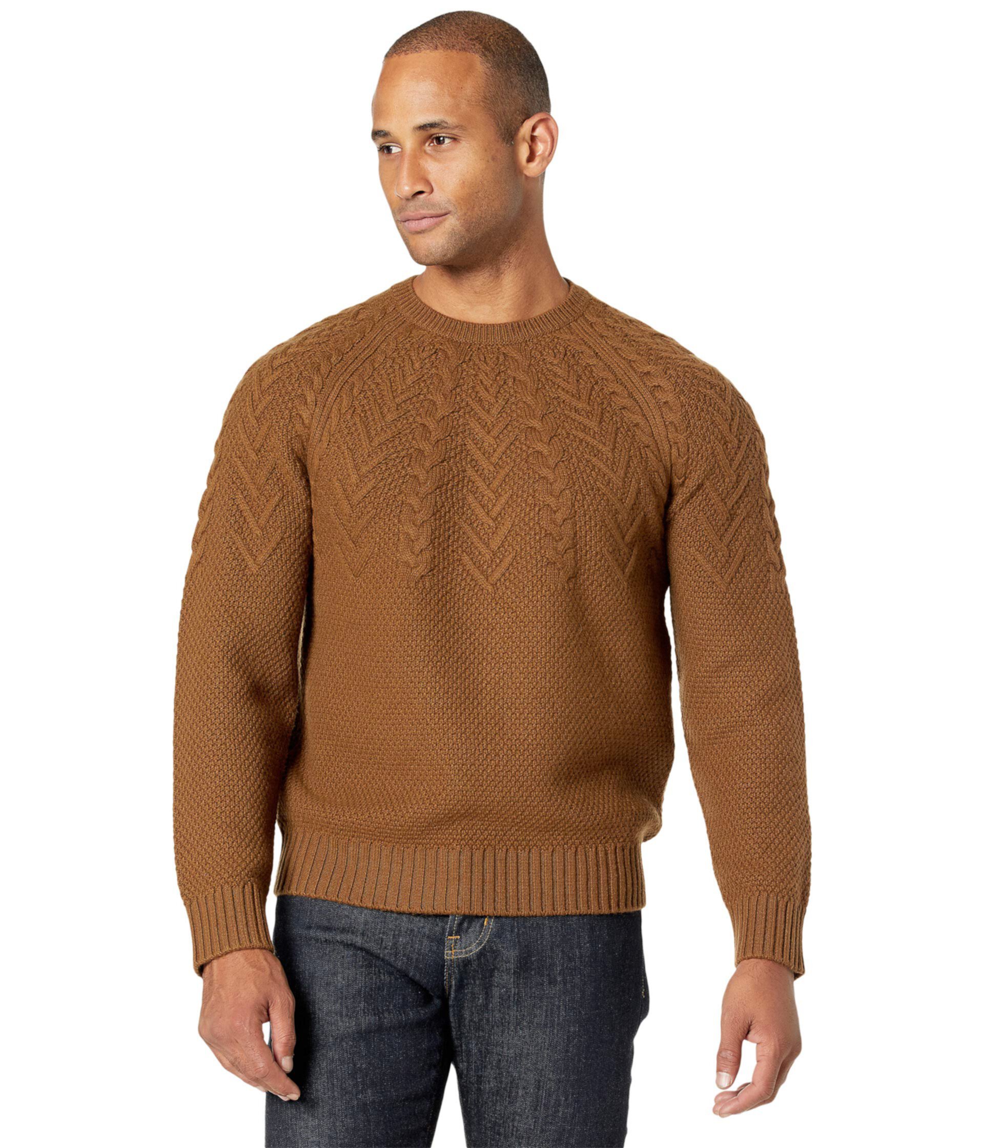 Cable Yoke Crew Sweater Vince