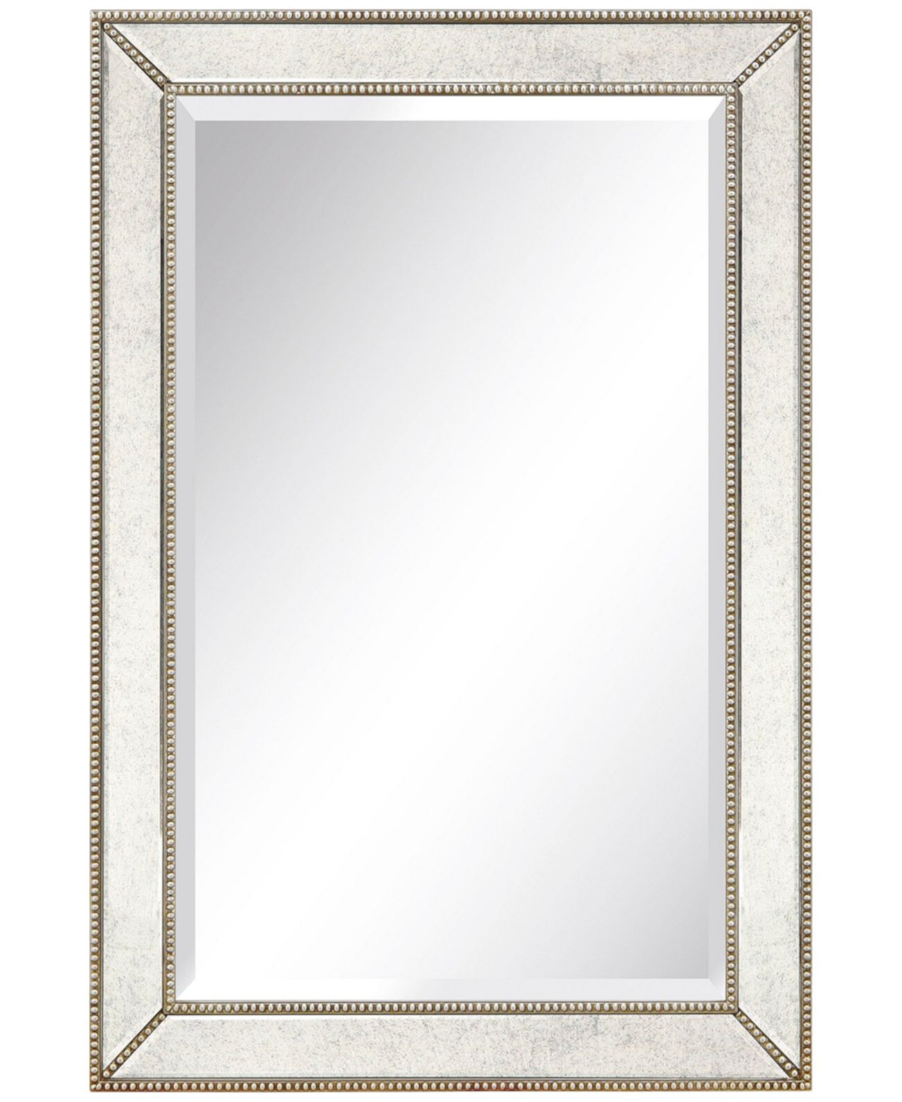 Каркас из массива дерева, покрытый антикварными зеркальными панелями со скошенной кромкой — 24 x 36 дюймов. Empire Art Direct