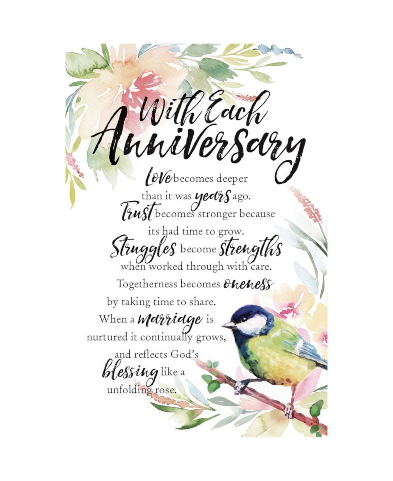 с деревянной табличкой Every Anniversary Woodland Grace Series с мольбертом, 6 "x 9" Dexsa