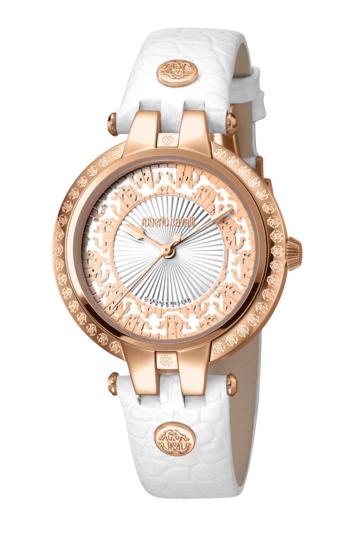 Женские аналоговые кварцевые часы с тиснением на коже, 40 мм Roberto Cavalli