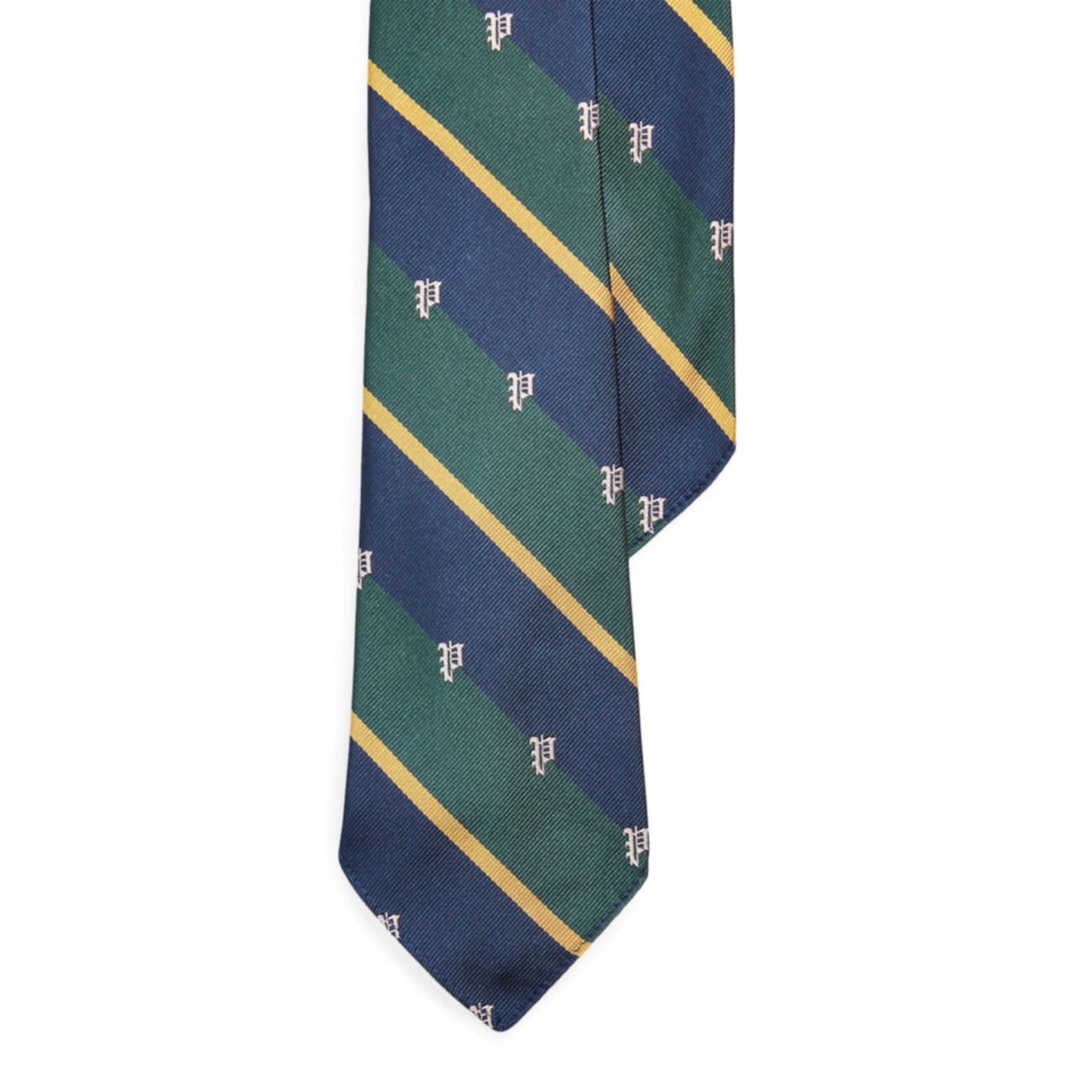 Размер клубного галстука в полоску в винтажном стиле Ralph Lauren