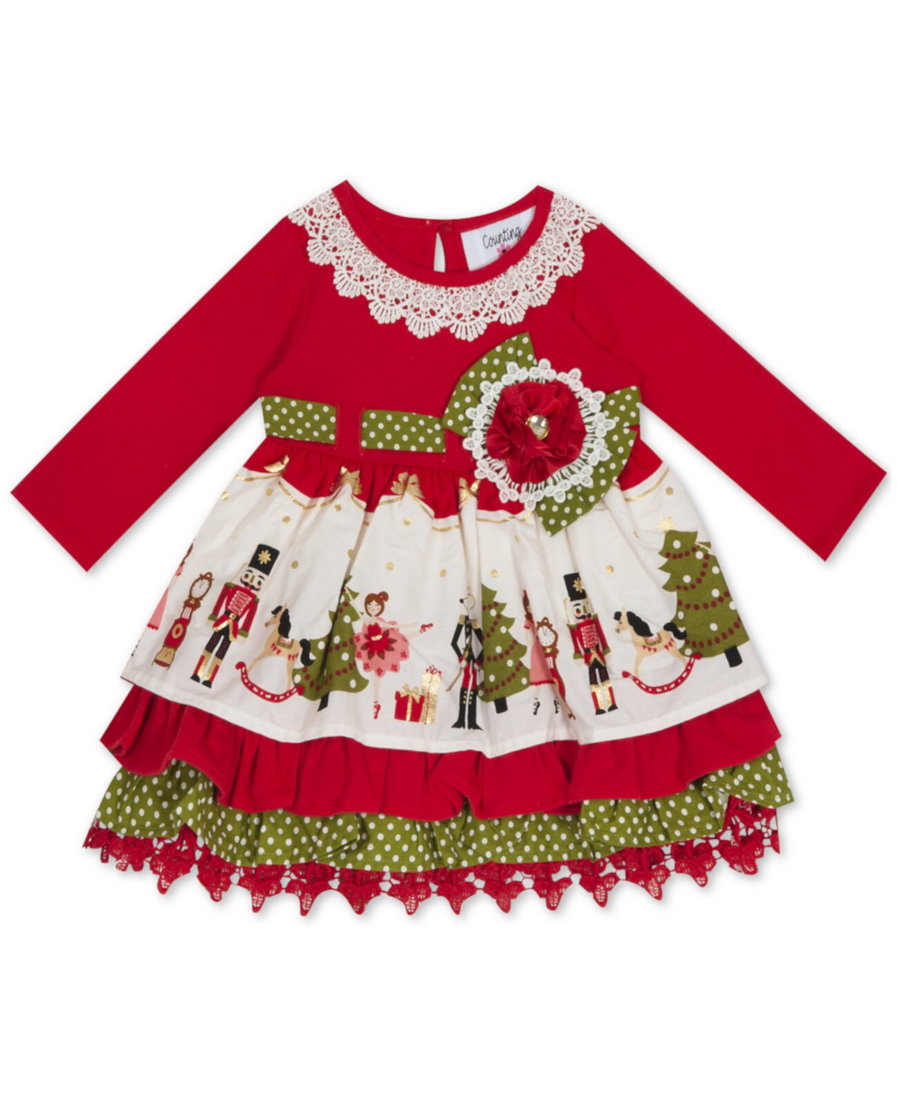 Baby Girls Tiered Printed Dress Rare Editions