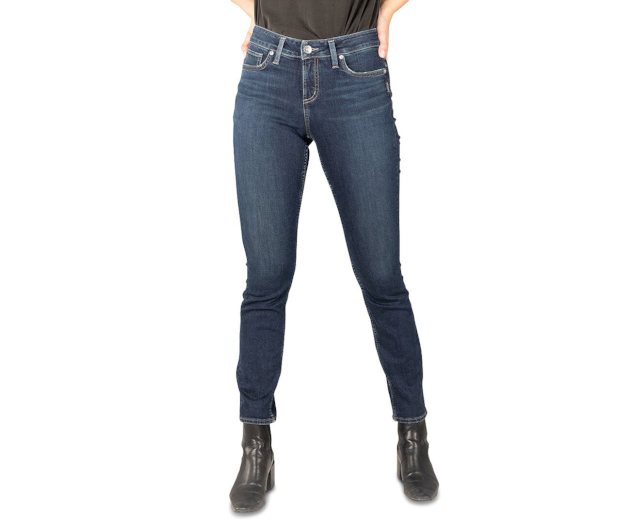 Прямые джинсы Elyse со средней посадкой Silver Jeans Co.