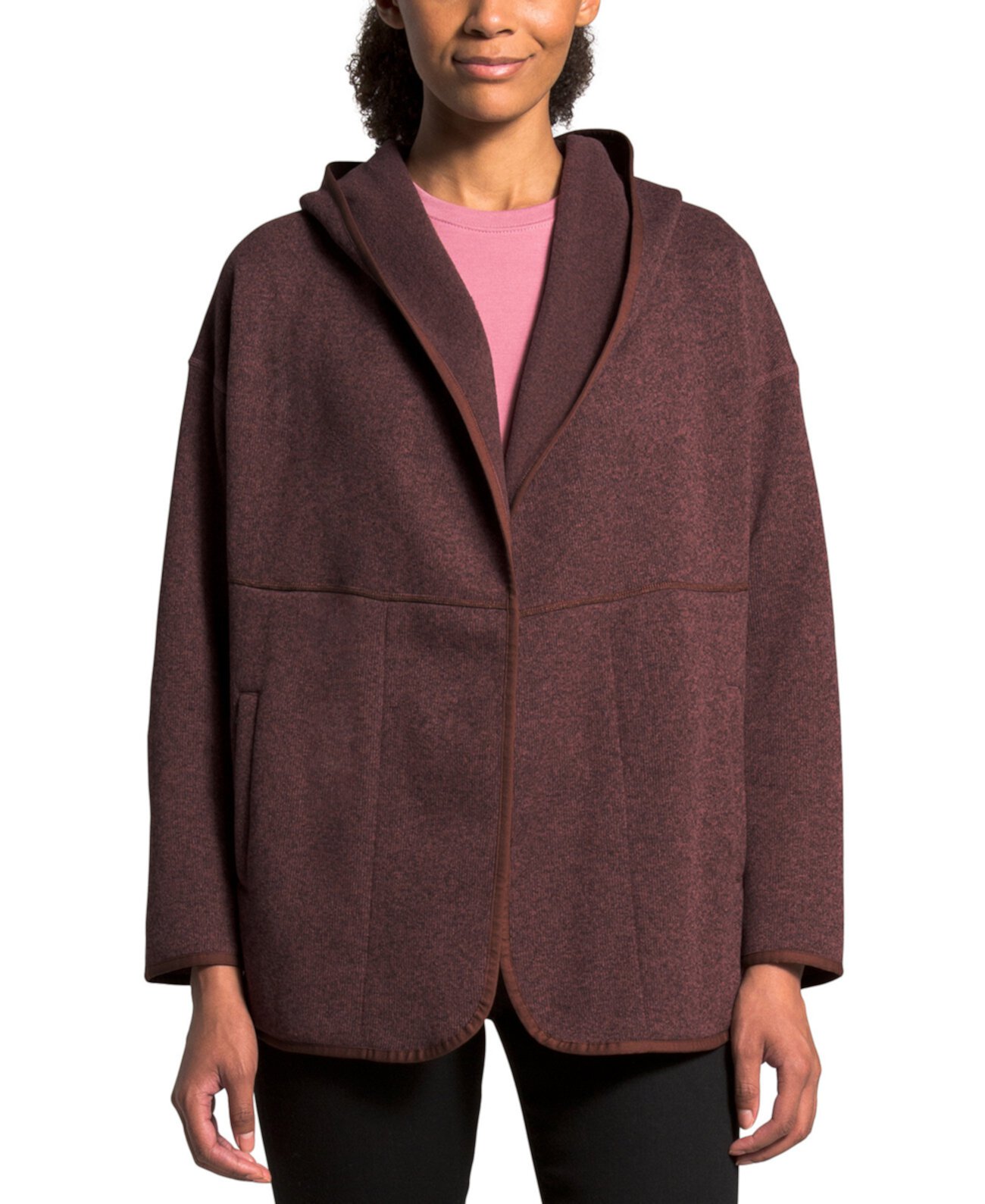 Женский свитер с капюшоном и запахом в форме полумесяца The North Face