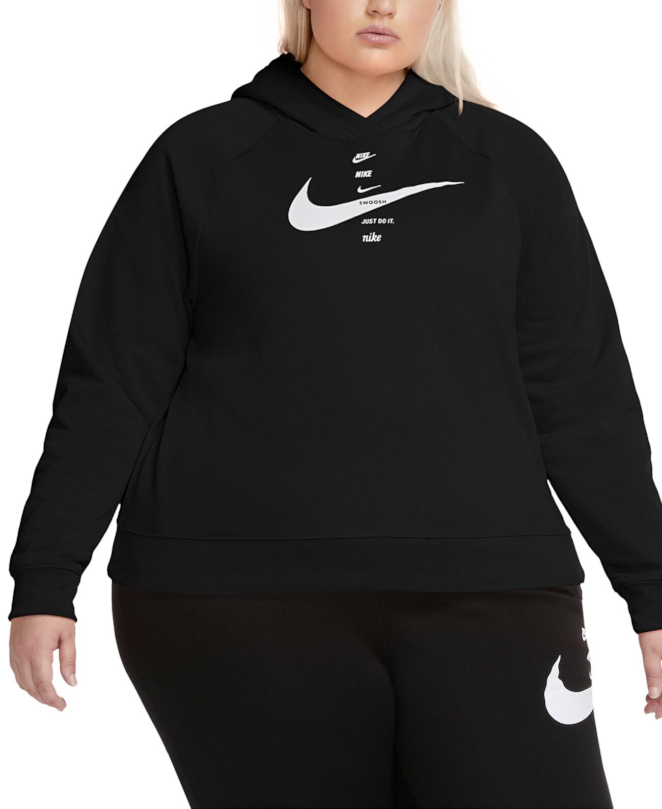 Флисовая толстовка больших размеров с логотипом Swoosh Nike