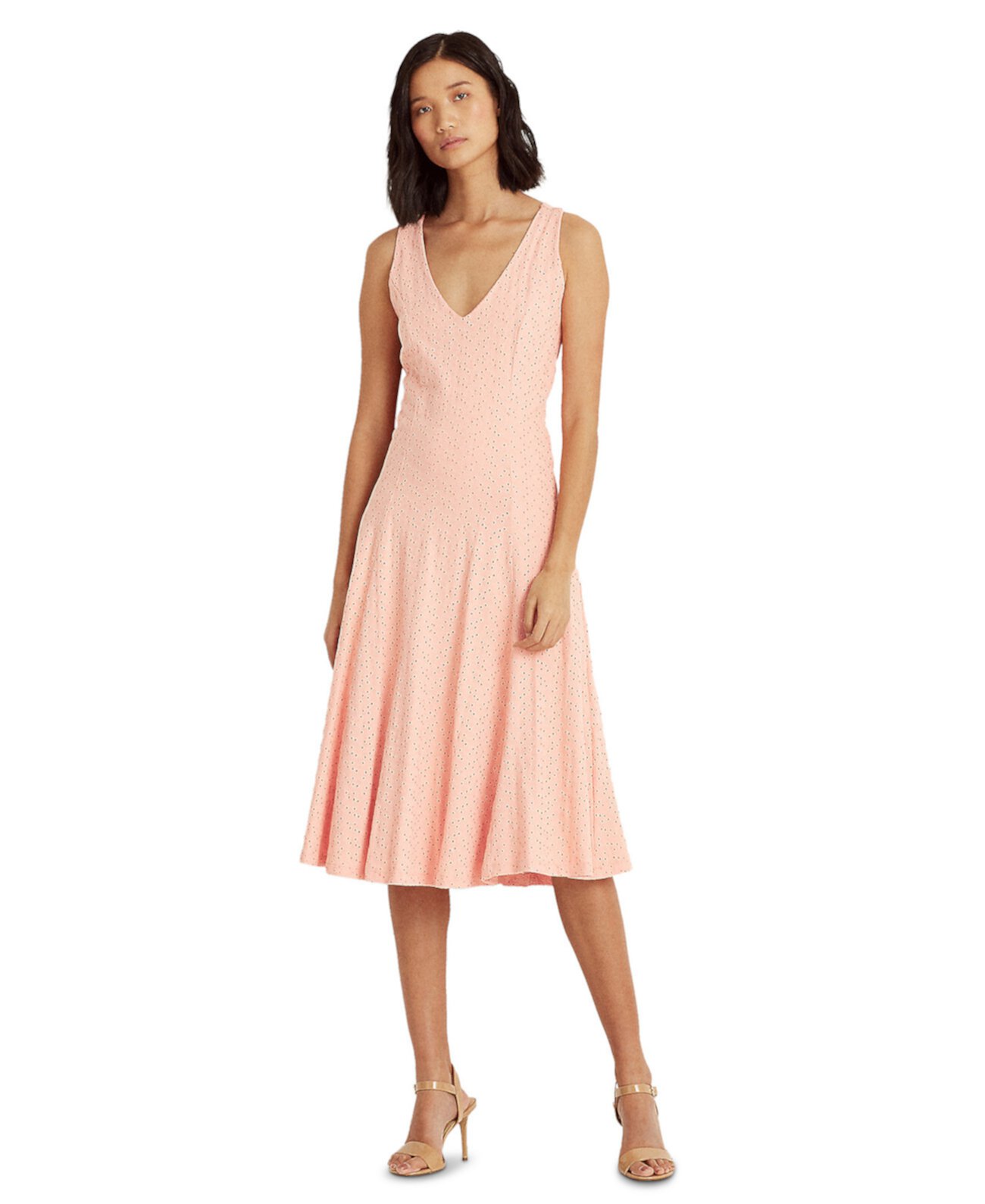 Платье без рукавов с V-образным вырезом Ralph Lauren