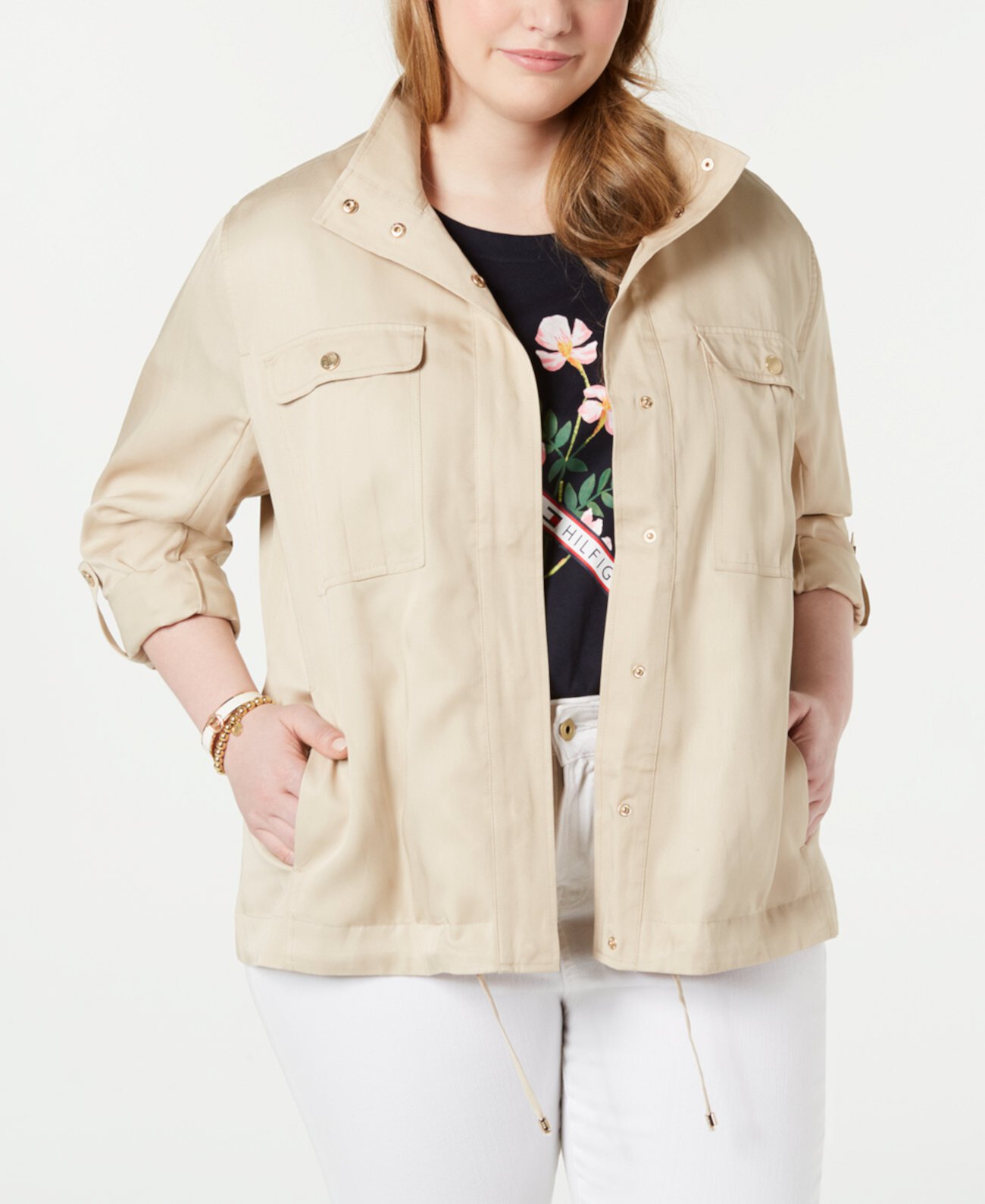 Куртка-ветровка больших размеров, созданная для Macy's Tommy Hilfiger