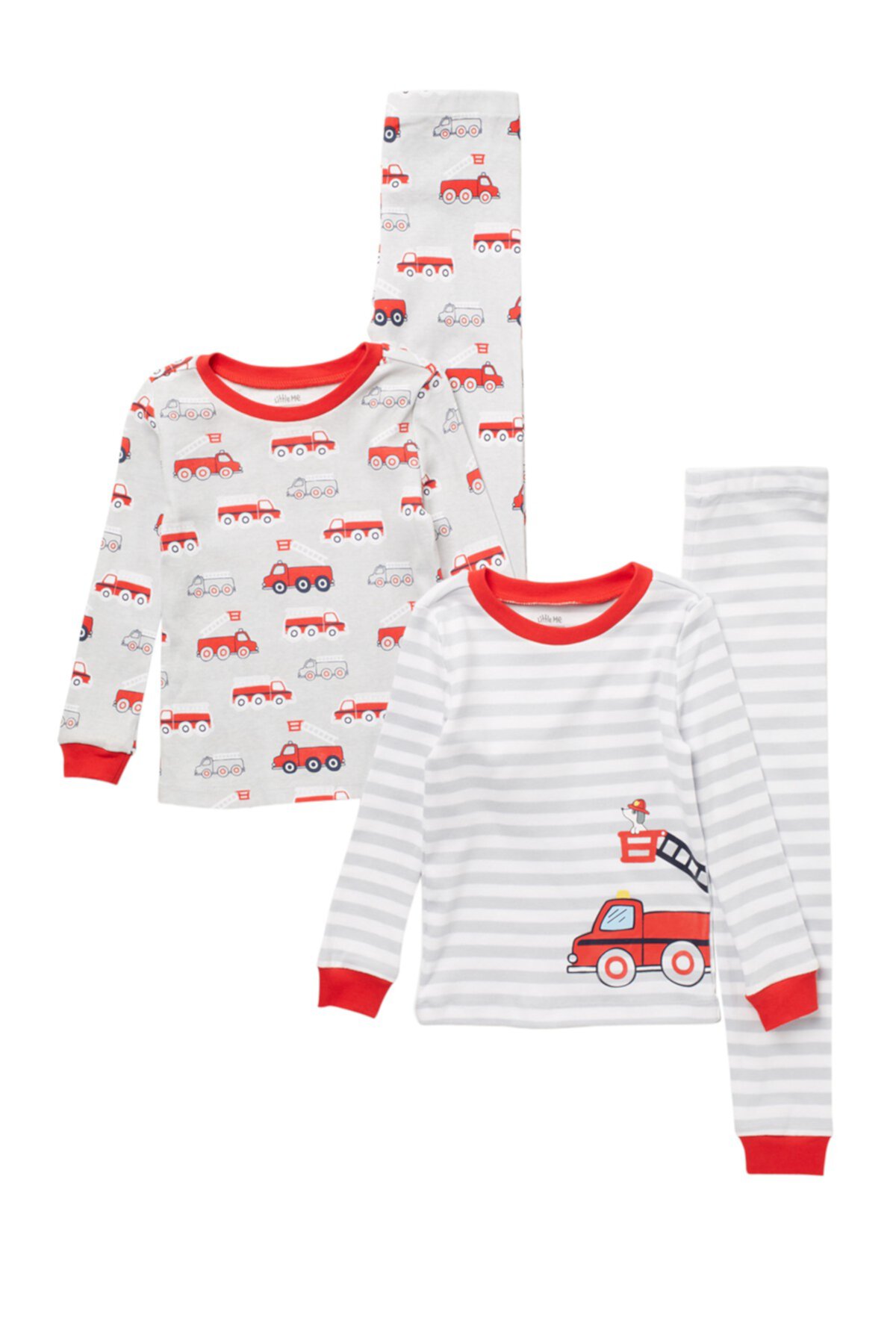 Firetrucks Long Sleeve Pajamas - Set of 2 (Toddler Boys) Little Me