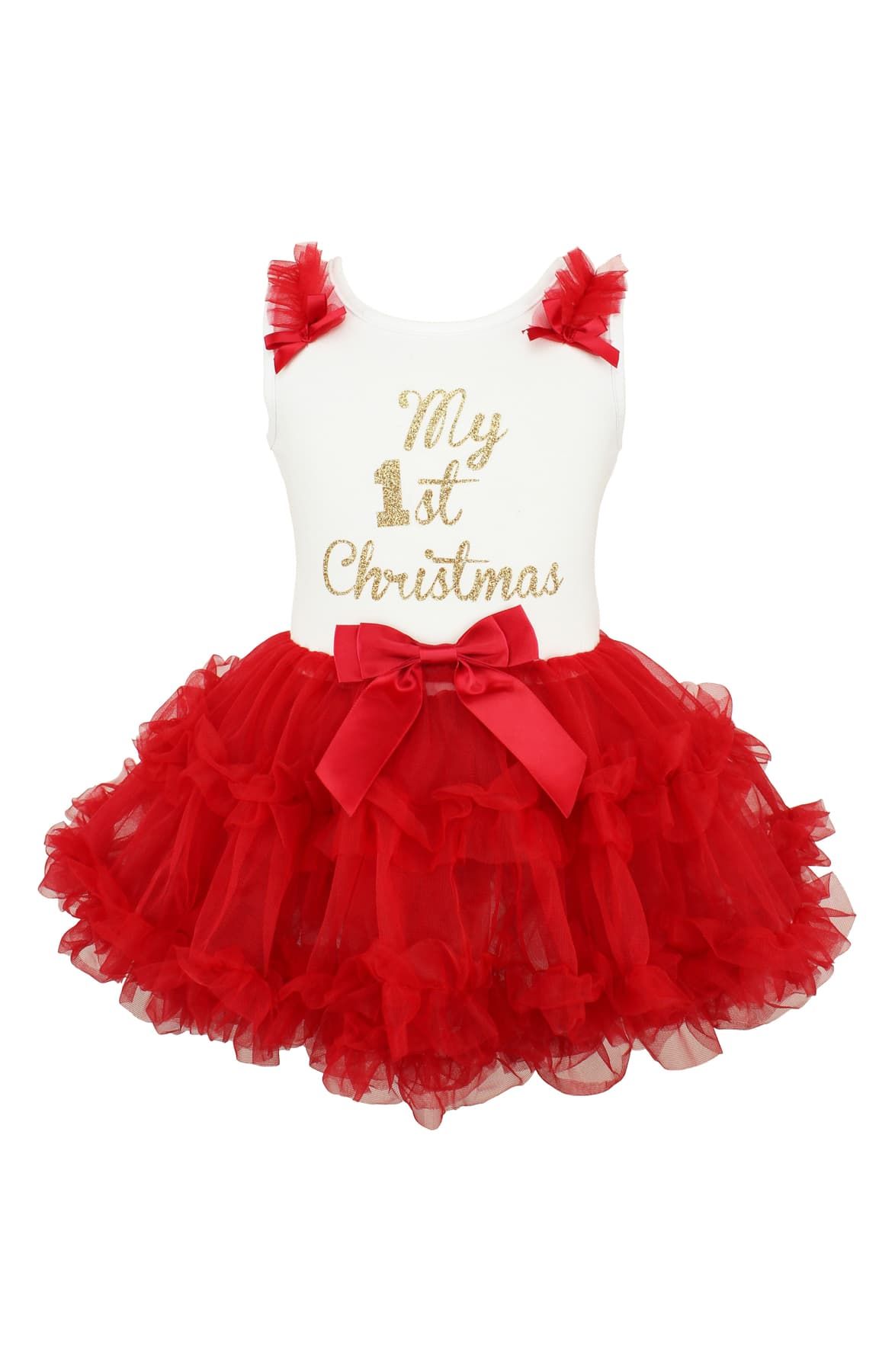 Первое рождественское платье (дети от 3 до 18 месяцев) Popatu