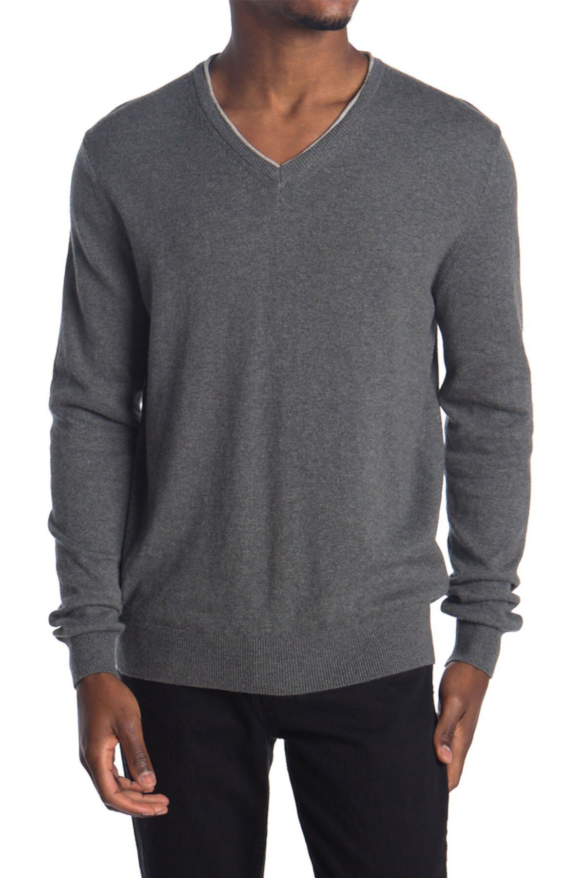 Long Sleeve V-Neck Sweater AMICALE