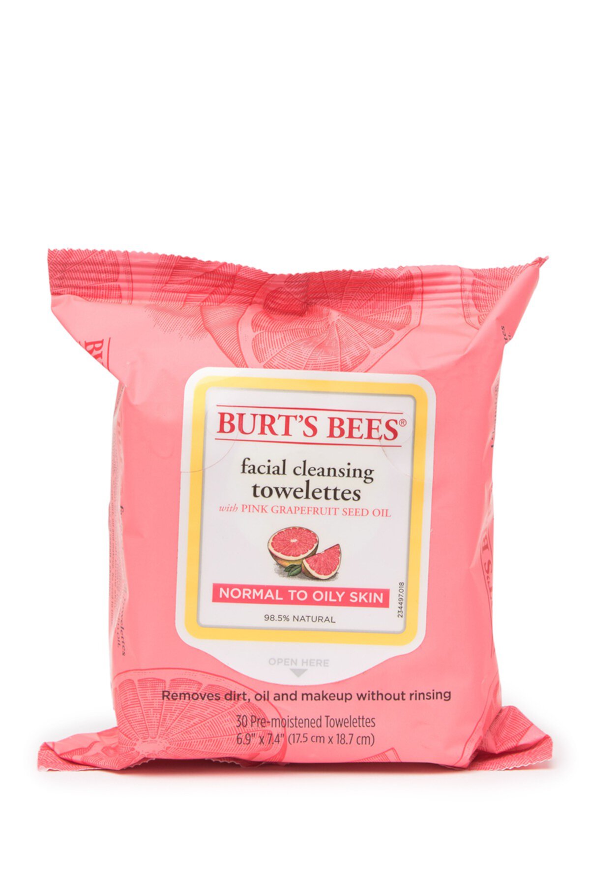 Салфетки очищающие для лица - Розовый грейпфрут BURT'S BEES