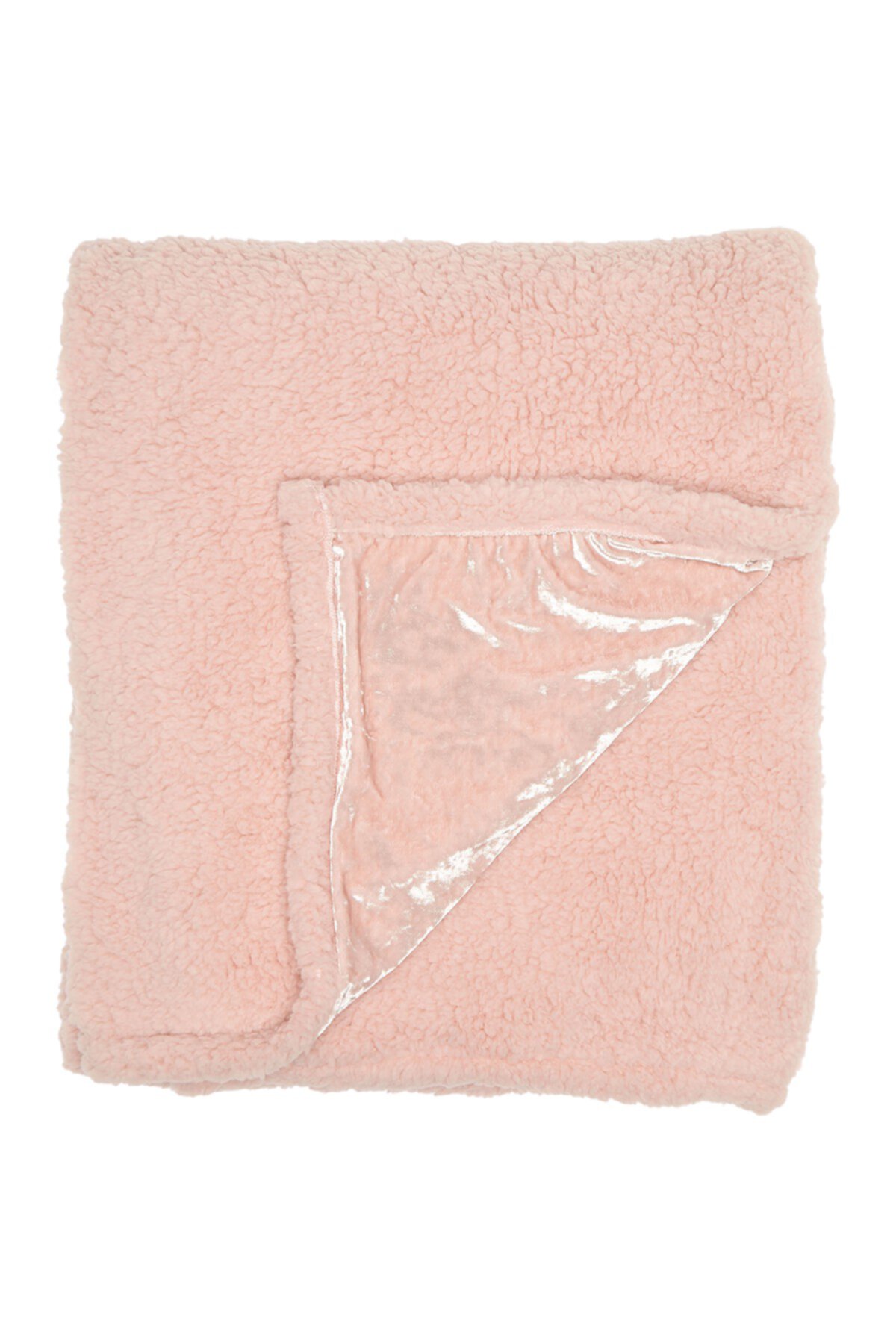 Бархатное одеяло на подкладке из искусственной овчины - Розовый дым BCBGeneration