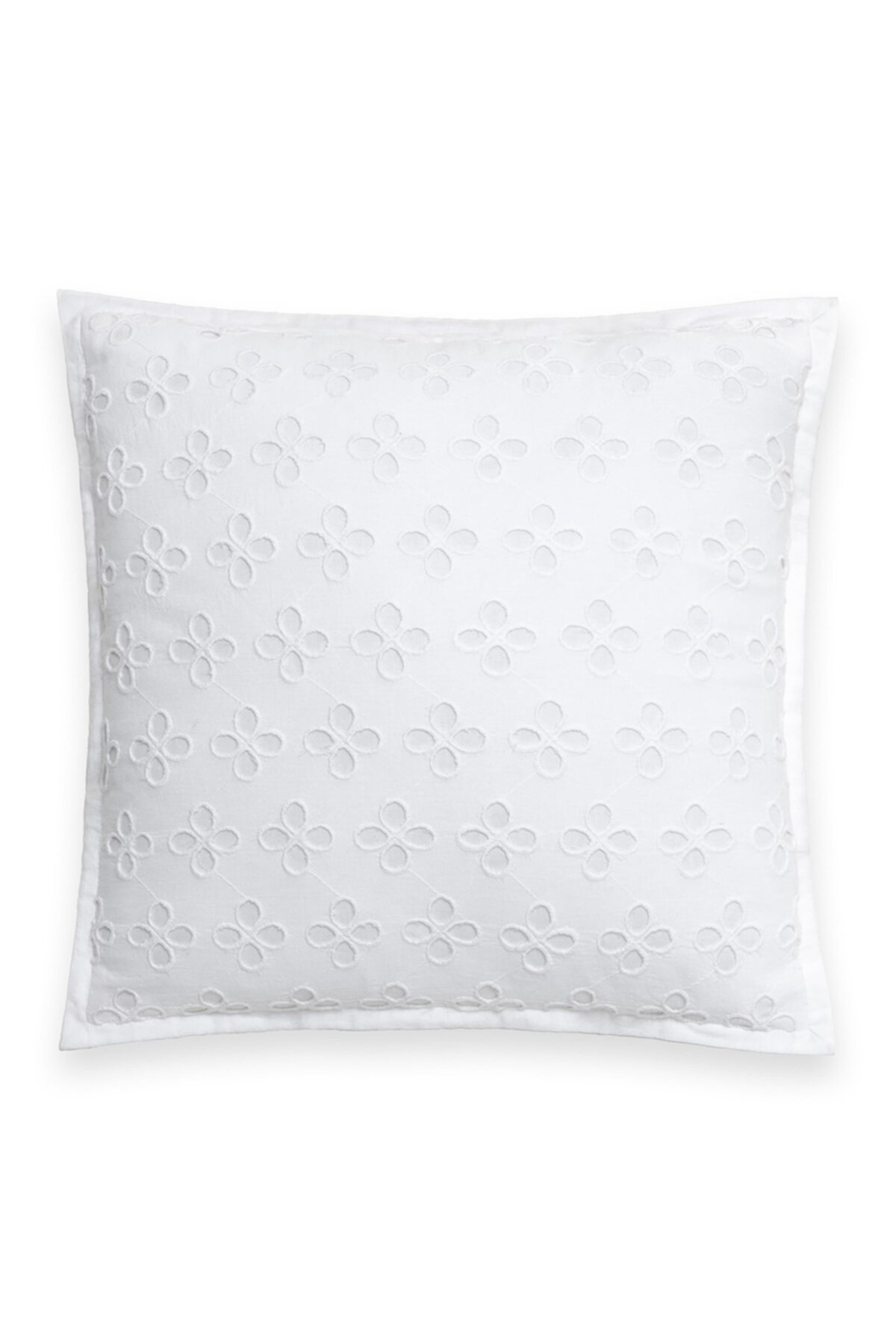 белая декоративная подушка с большим ушком - 16 "x 16" Kate Spade New York