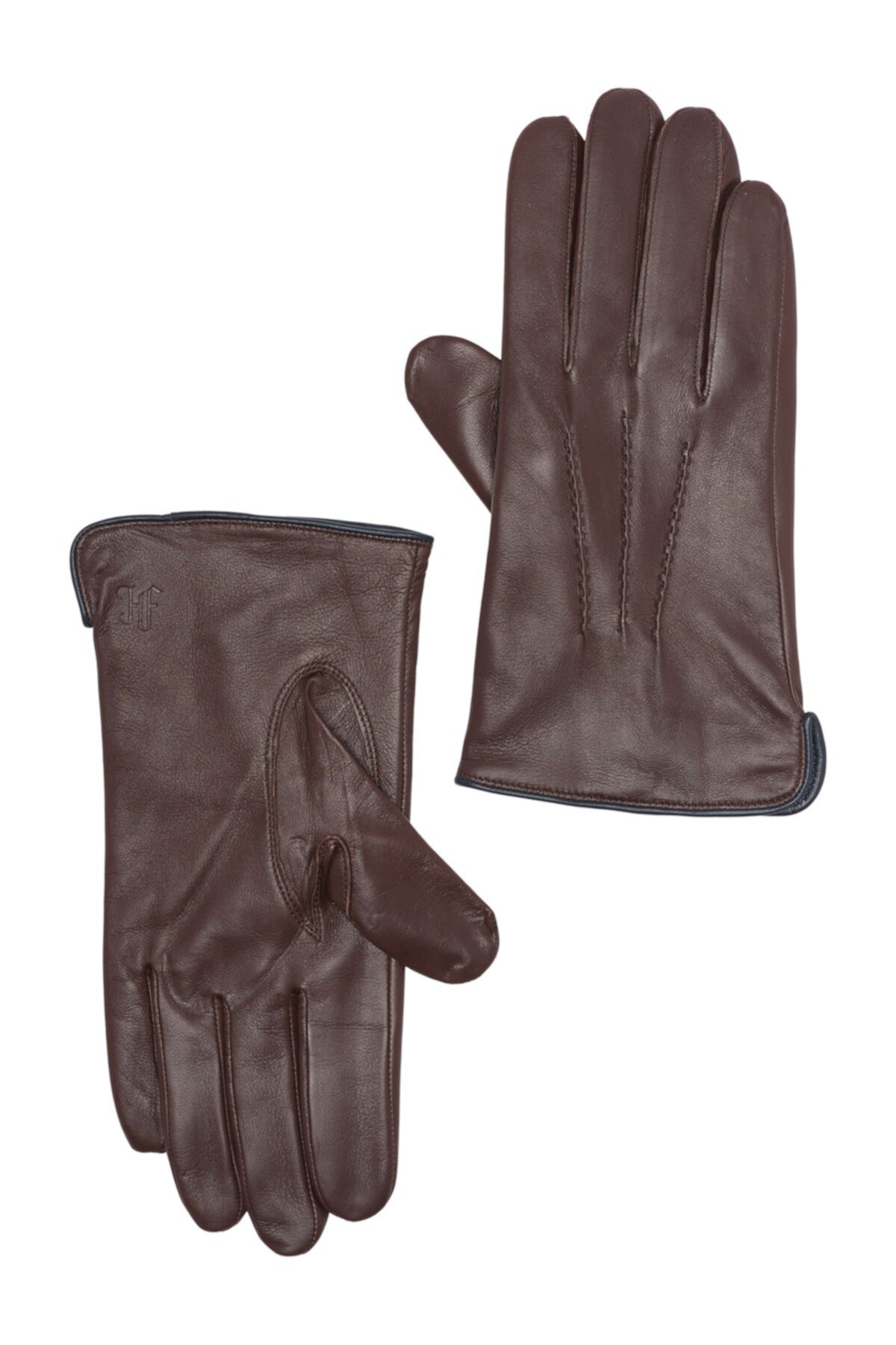 Кожаные перчатки Napa с прострочкой Hickey Freeman