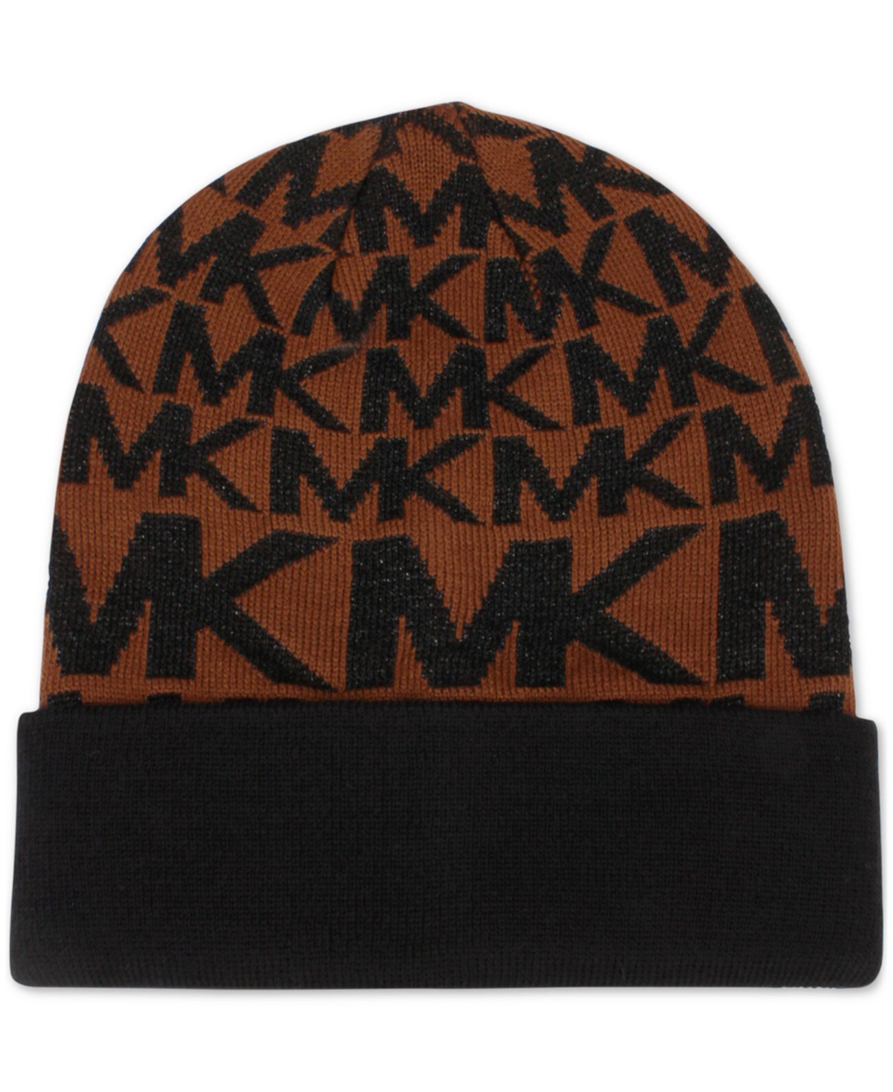 Металлическая шапка с манжетами и логотипом MK Michael Kors