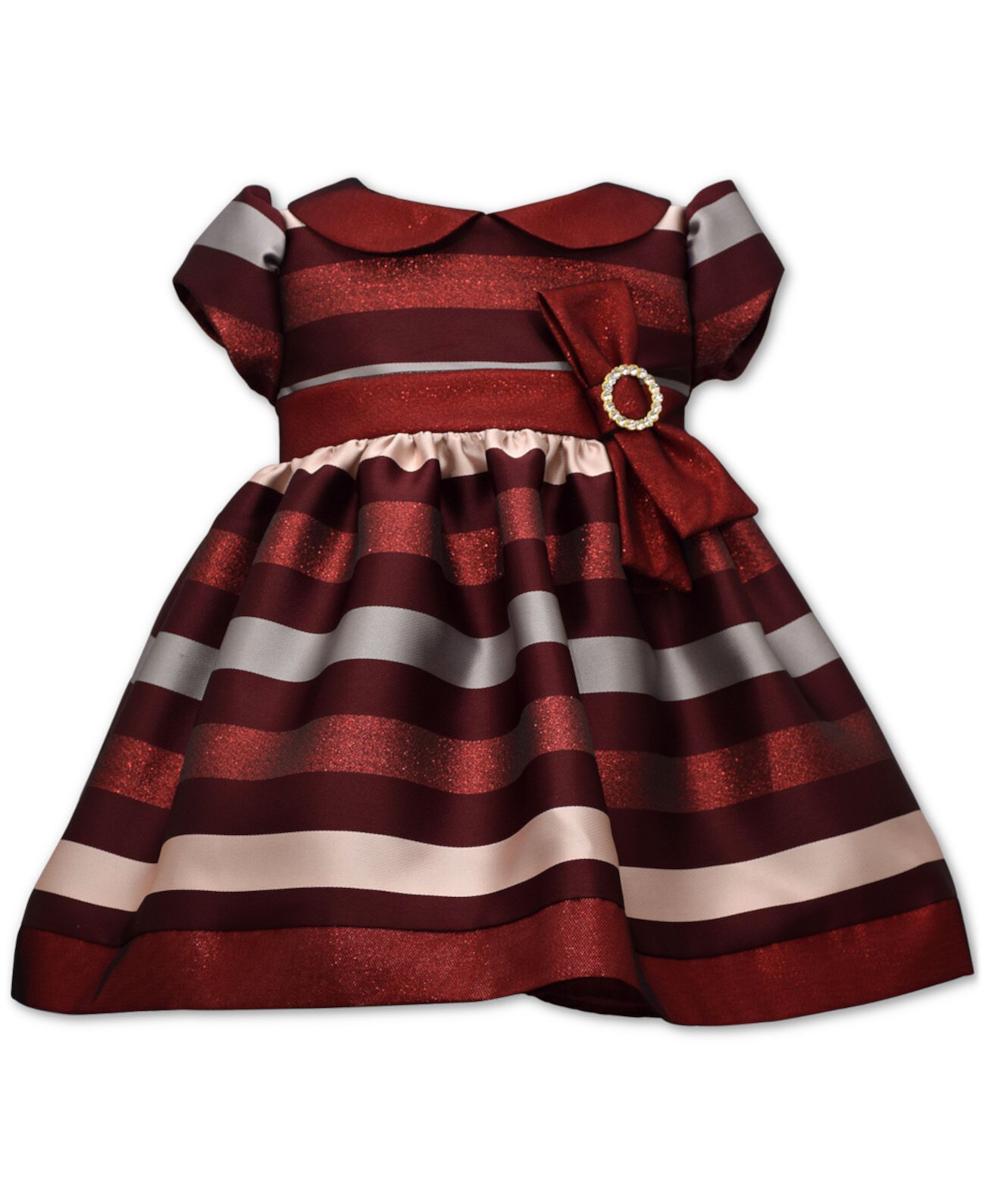 Жаккардовое полосатое платье для маленьких девочек Bonnie Baby