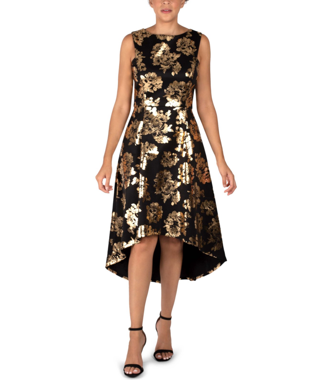 Платье High-Low с цветочным принтом Donna Ricco