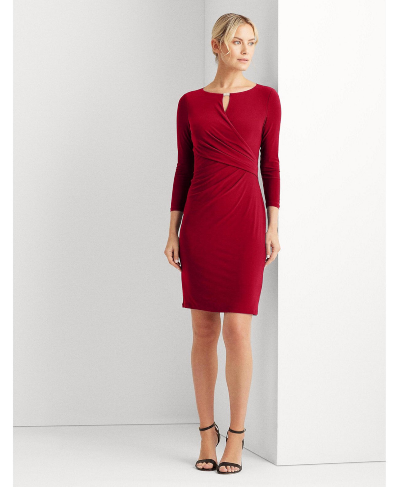Petite Wrap-Style Jersey Dress Ralph Lauren