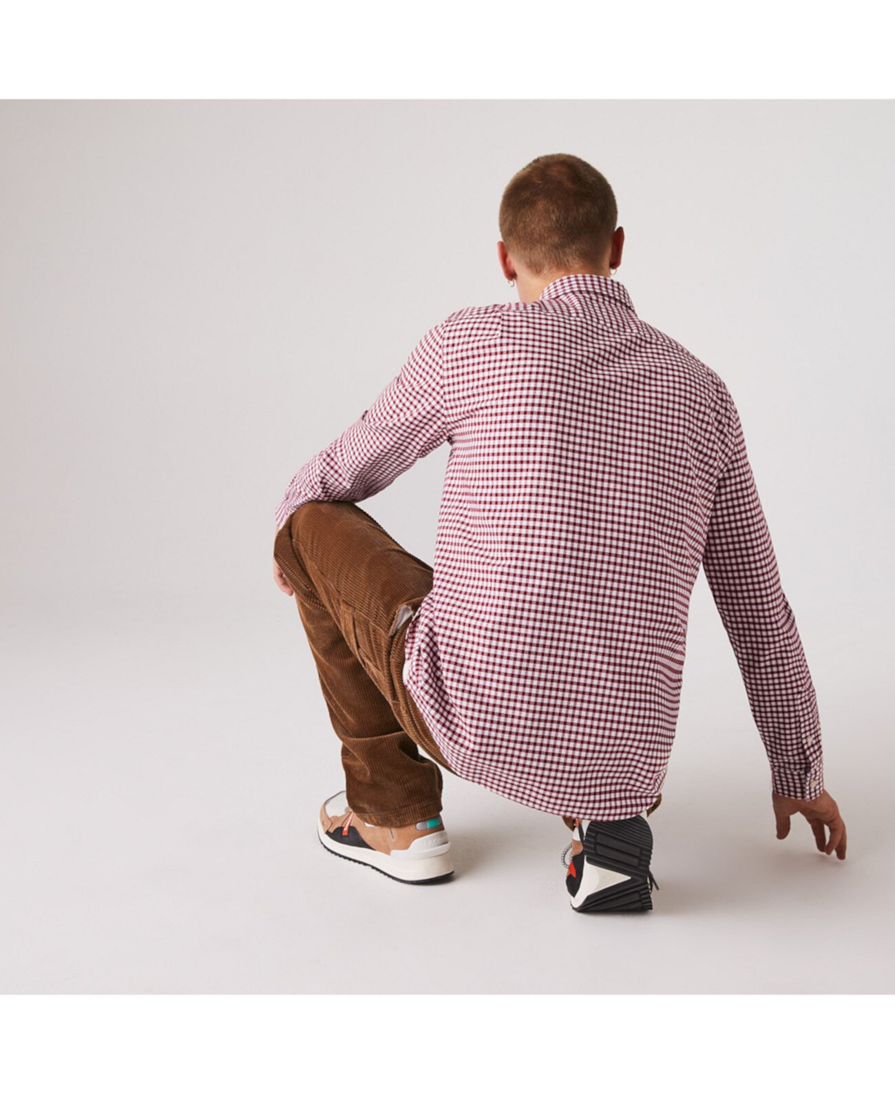 Men's Regular-Fit Checkered Oxford Cotton Shirt Lacoste