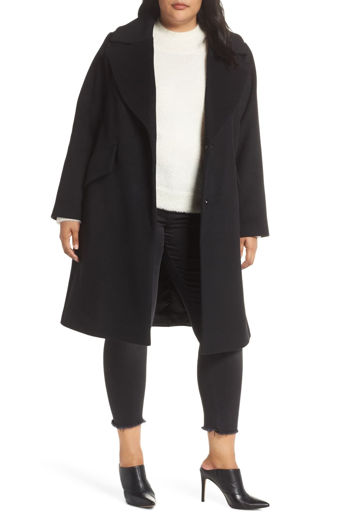 Wool Blend Coat (Plus Size) RACHEL Rachel Roy