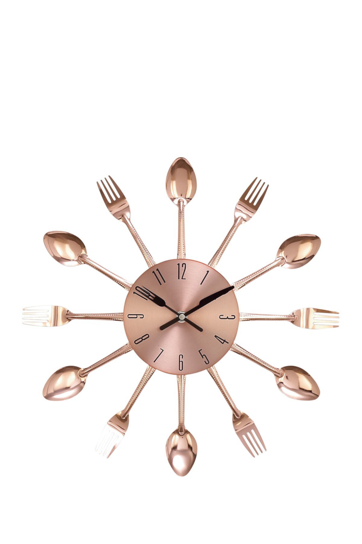 Круглые металлические настенные часы с дизайном посуды Willow Row