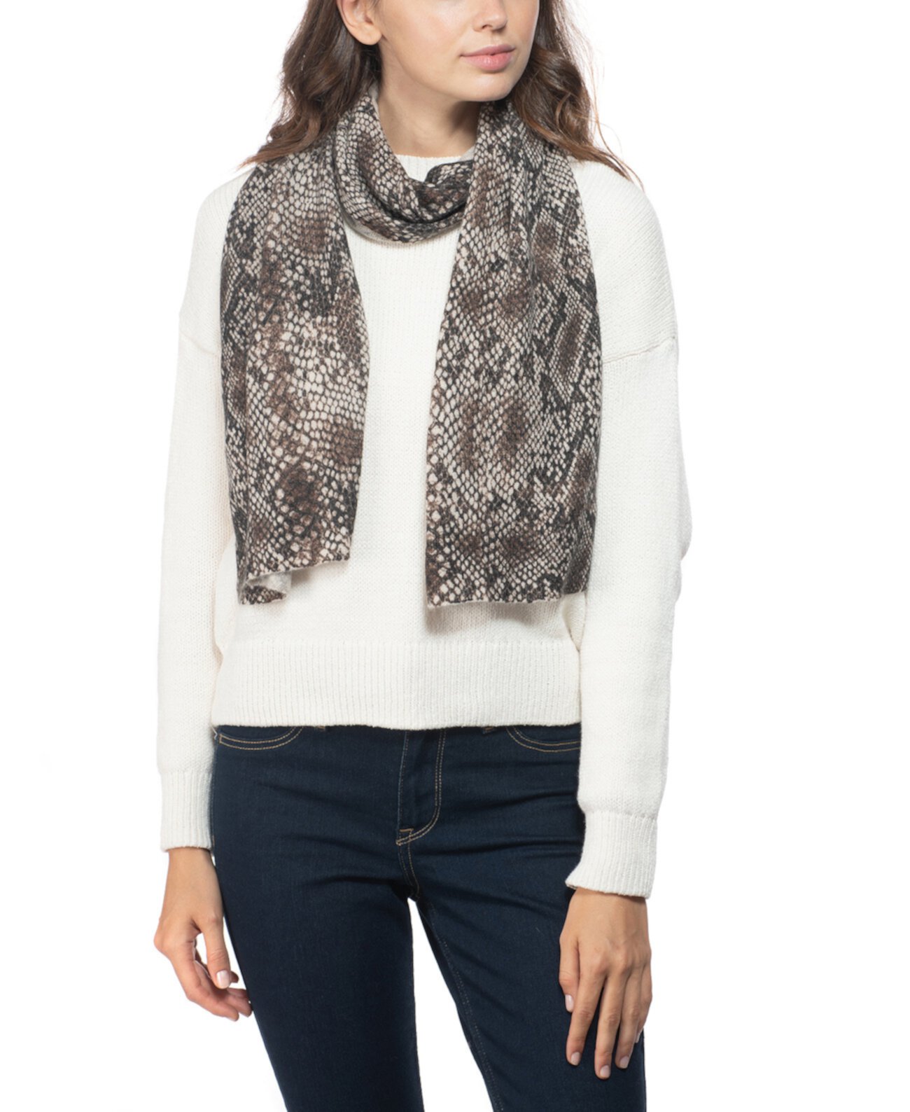 Cashmere Snake-Embossed Muffler Scarf, Created for Macy's Charter Club