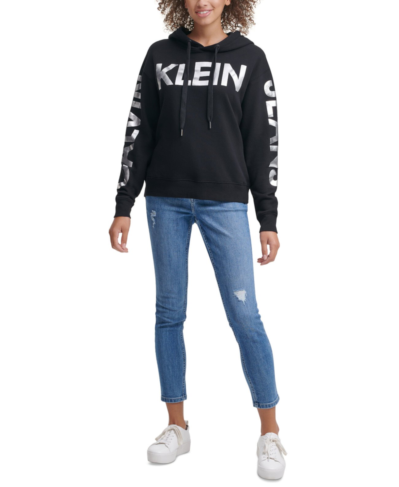 Толстовка с капюшоном и логотипом Calvin Klein