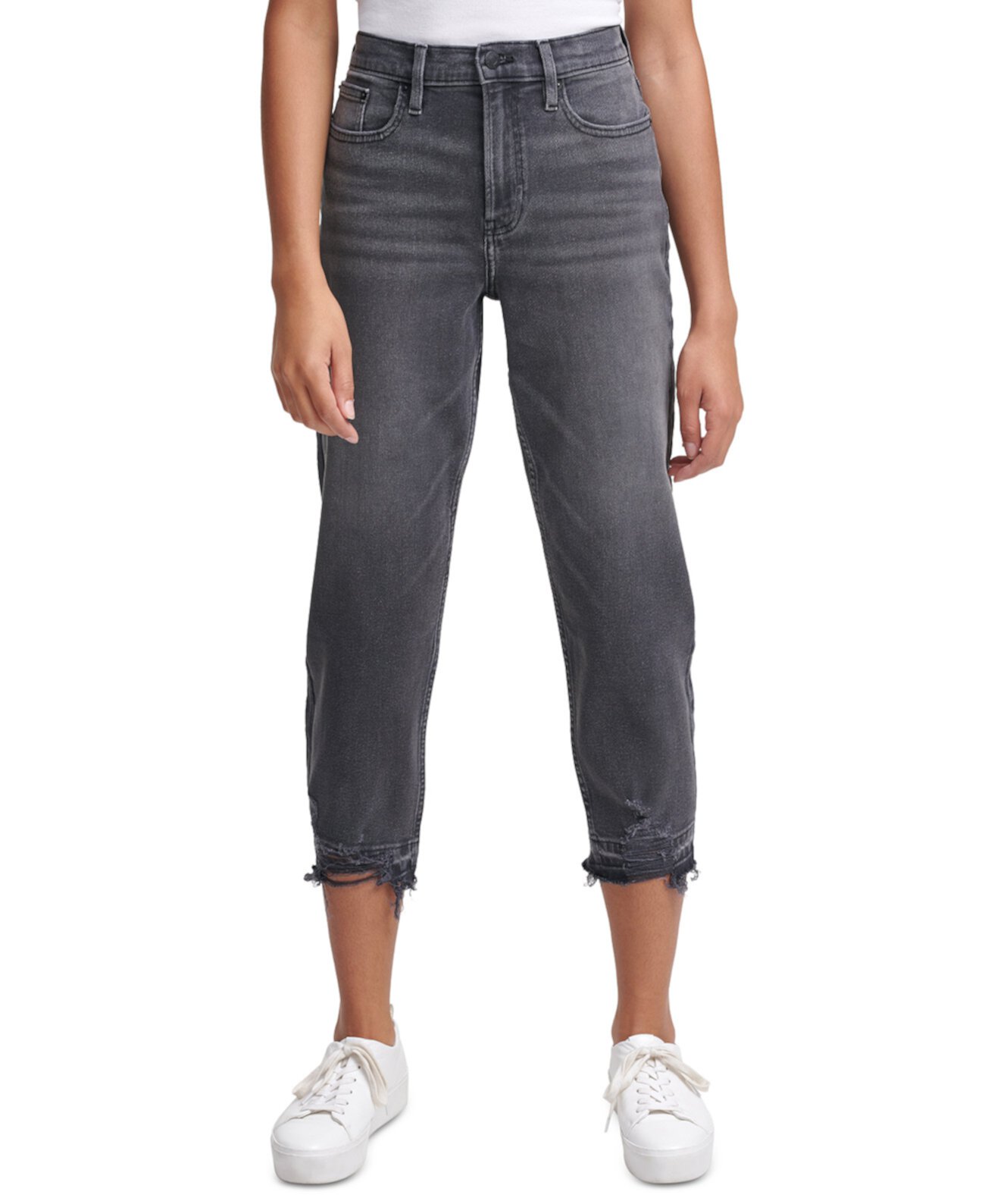 Укороченные прямые джинсы с высокой посадкой Calvin Klein