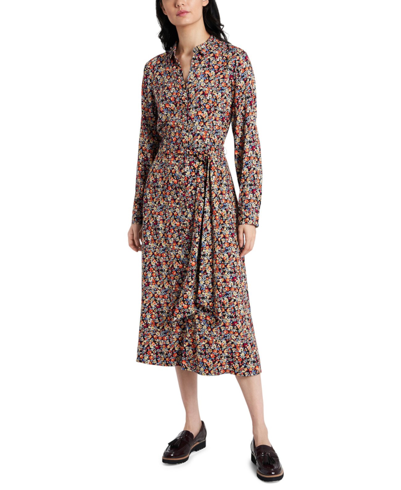 Macey Floral-Print Midi Dress, Created for Macy's Riley & Rae