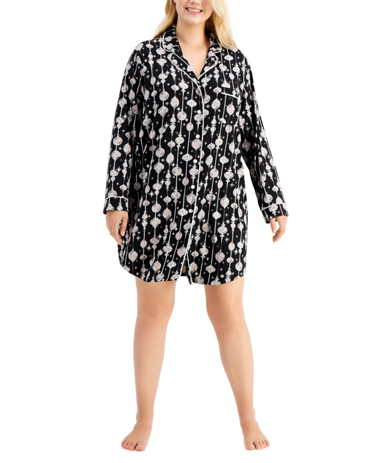 Plus Sueded Super Soft Knit Sleepshirt Nightgown, Created for Macy's Charter Club