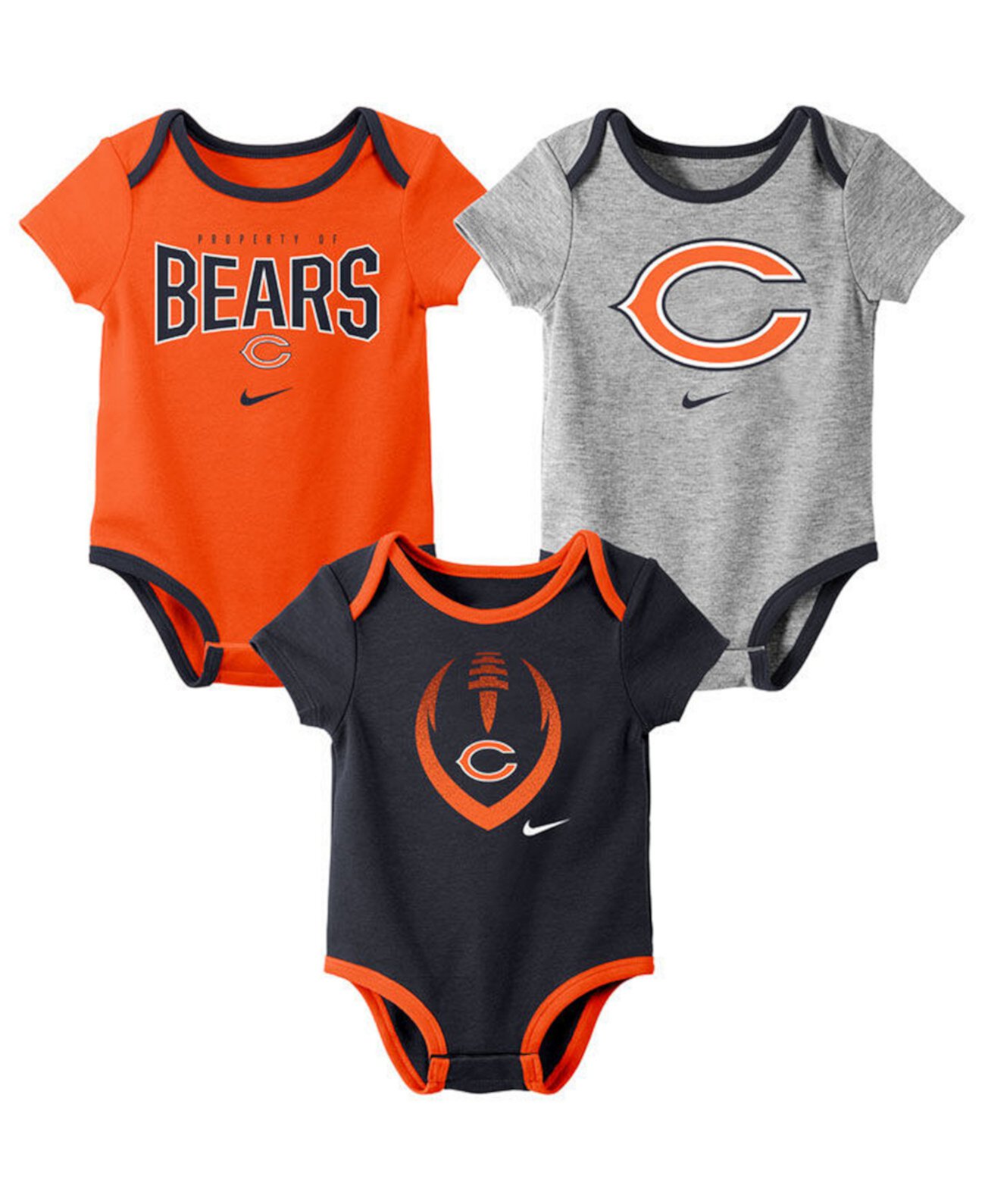 Комплект из 3 боди Baby Chicago Bears Icon Nike