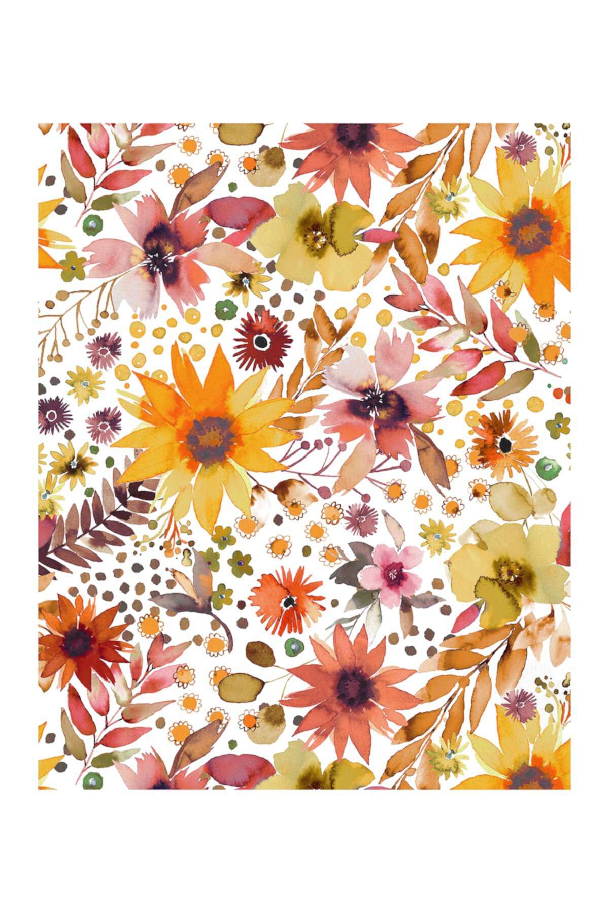 Ninola Design Big Blooms Flowers Art Print Deny Designs