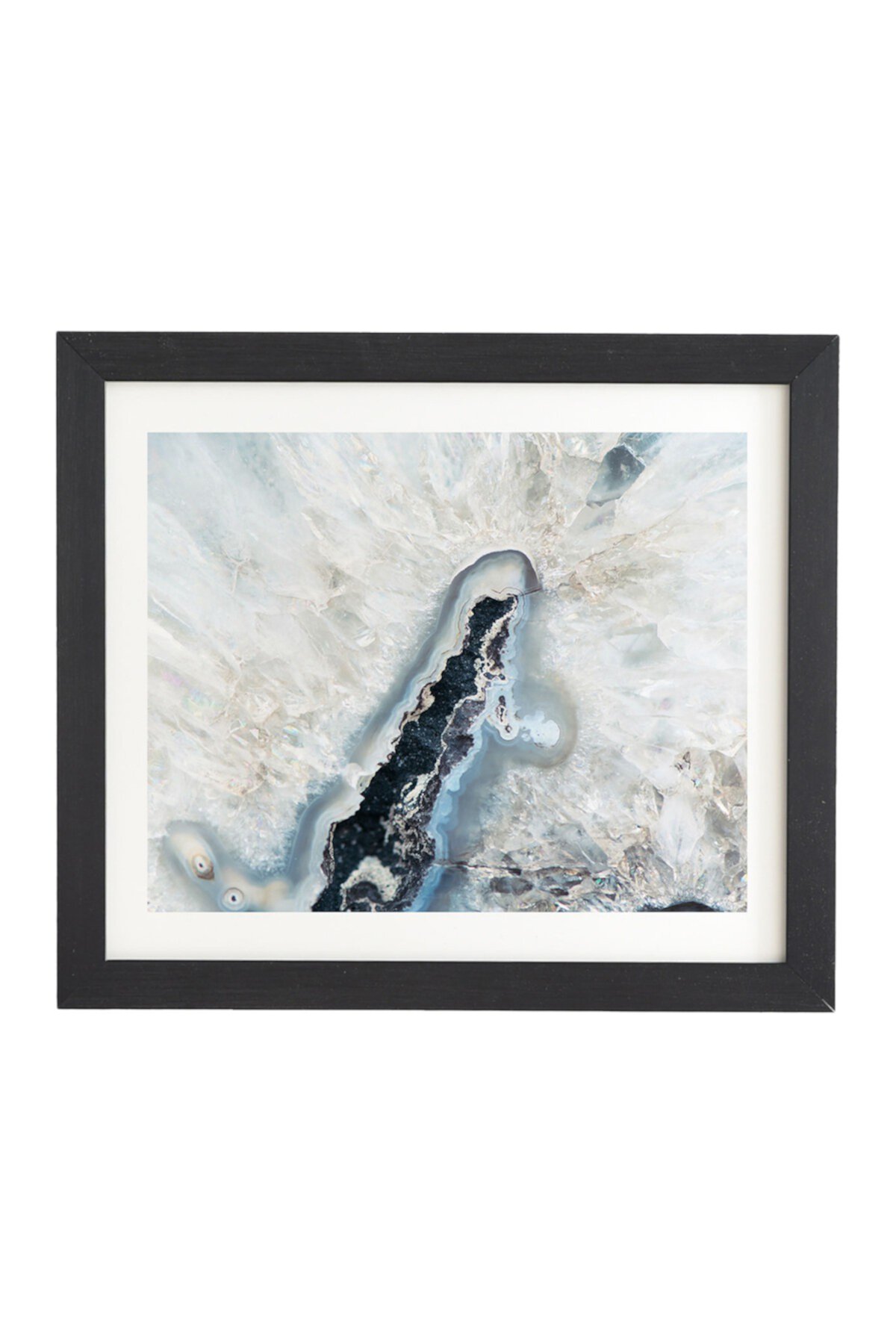 Bree Madden Ice Crystals Black Framed Wall Art Deny Designs